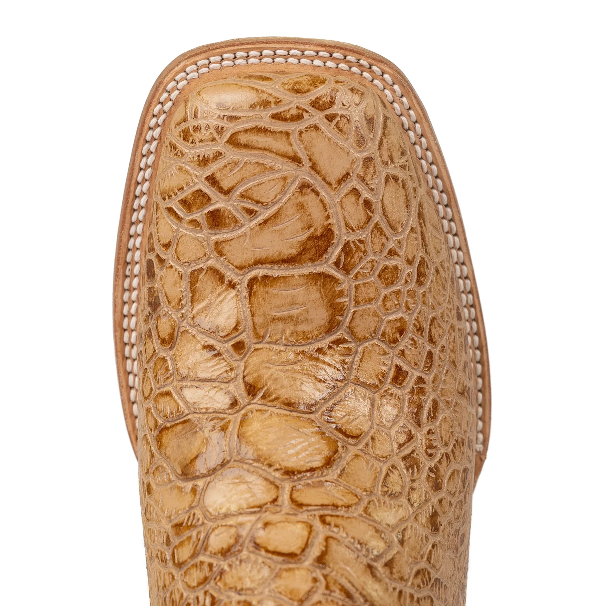 Men's Cowtown Sea Turtle Tan Print Square Toe Boots Q6042