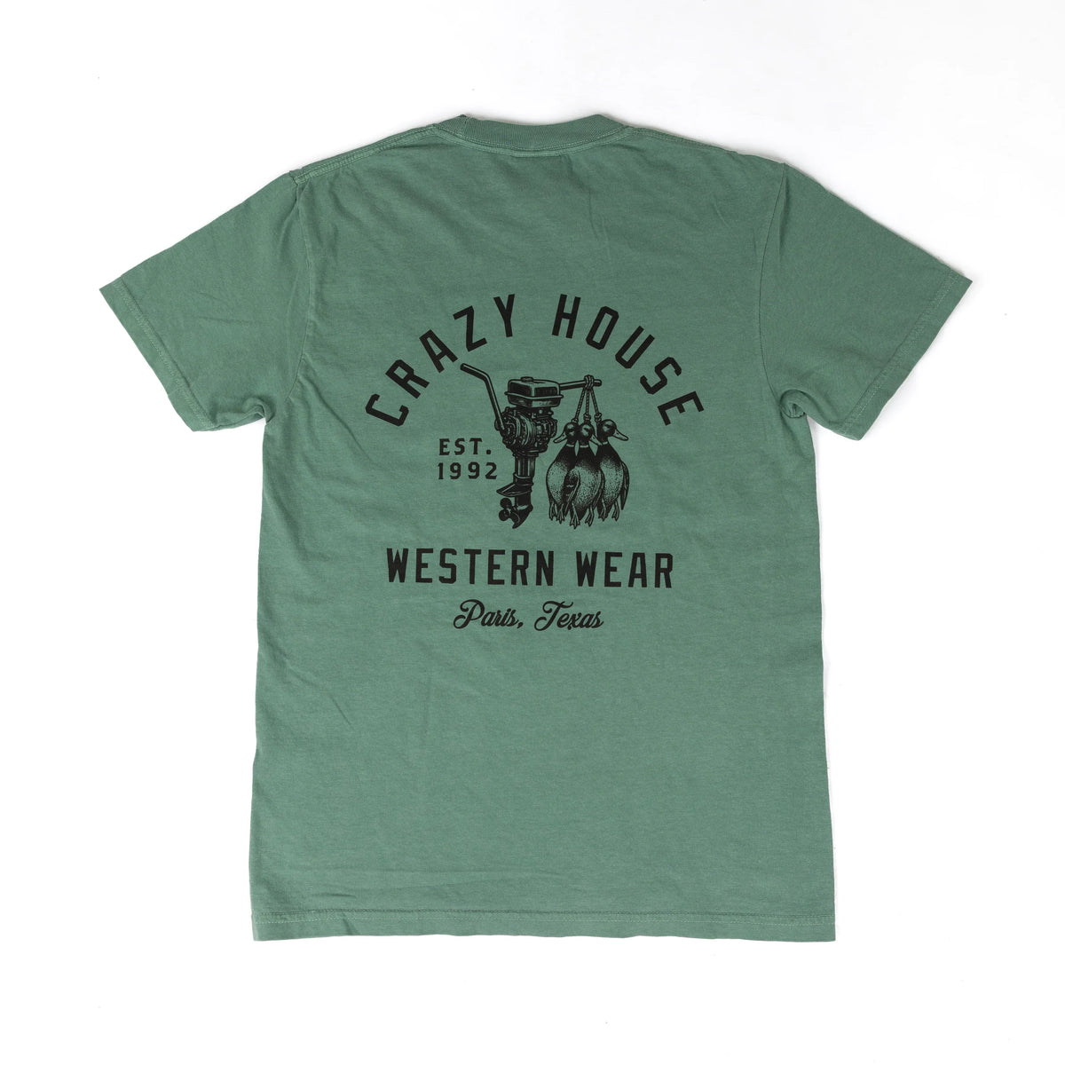 Crazy House Short Sleeve Green Duck Harvest T-shirt