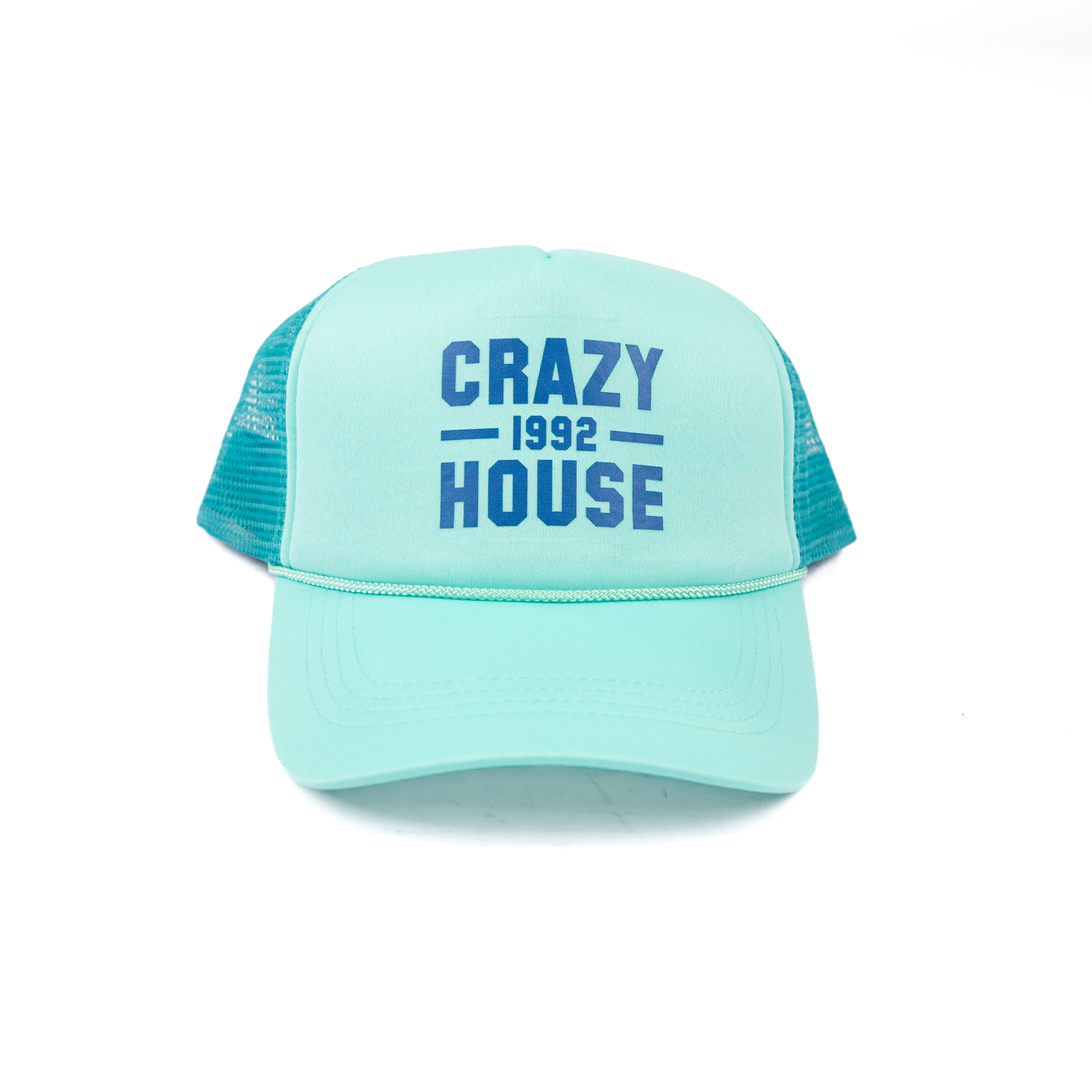 Crazy House Teal and Blue Printed Crazy House Cap