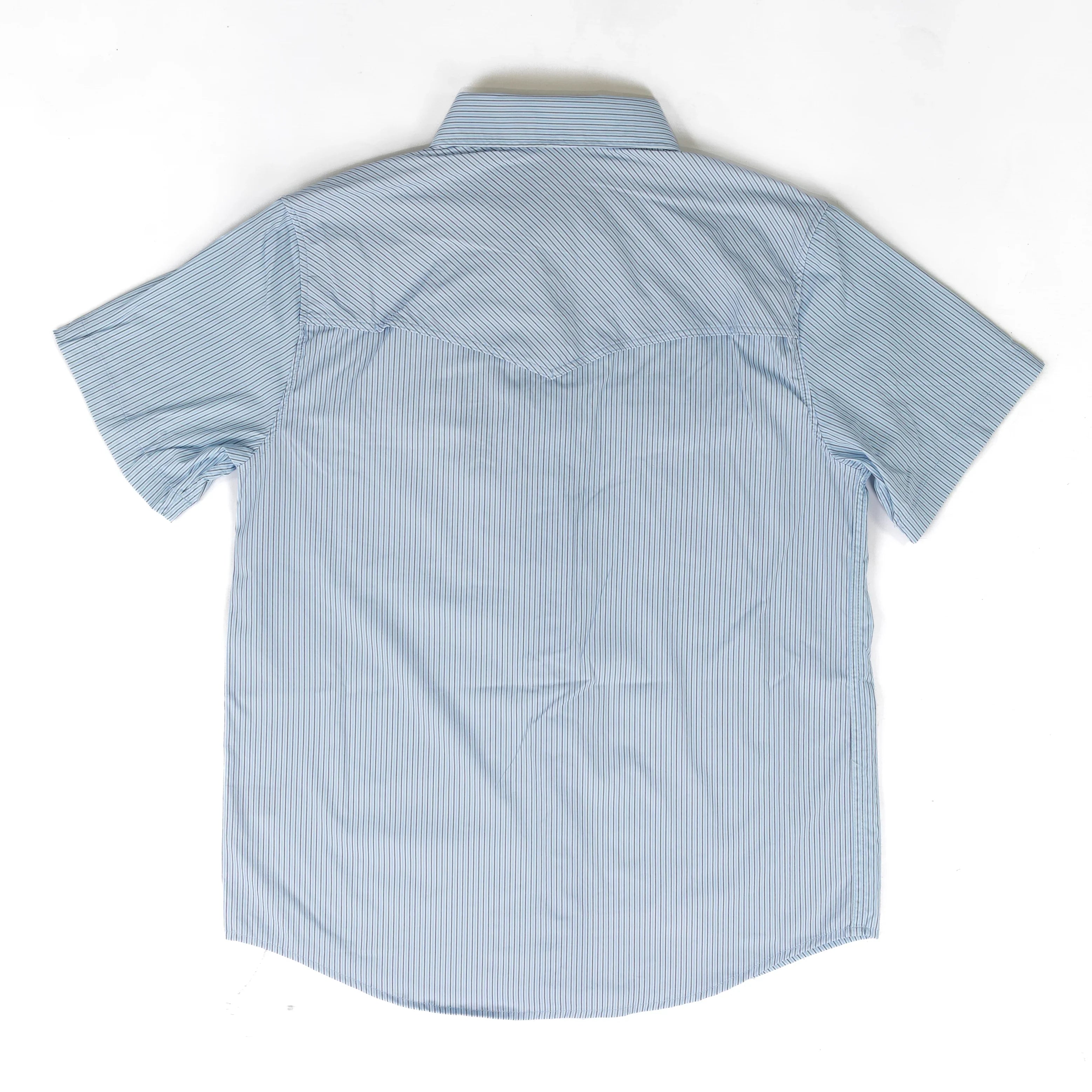 Rock and Roll Men's Short Sleeve Tek Core Powder Blue Snap Shirt BMN3S11448