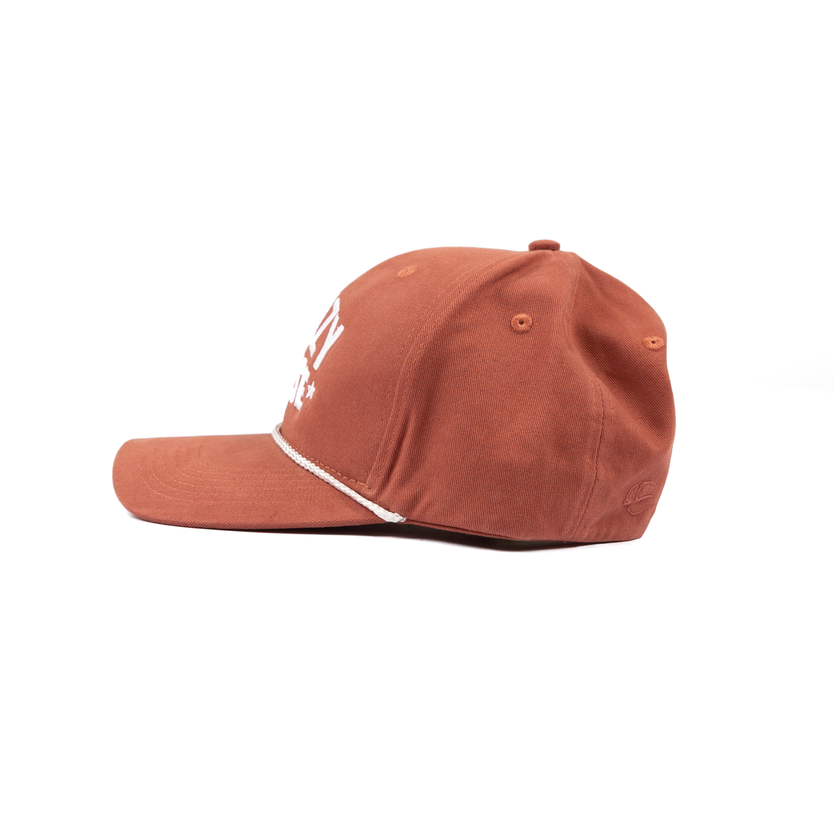 Crazy House Lake Red Snapback with White Rope & Stitching