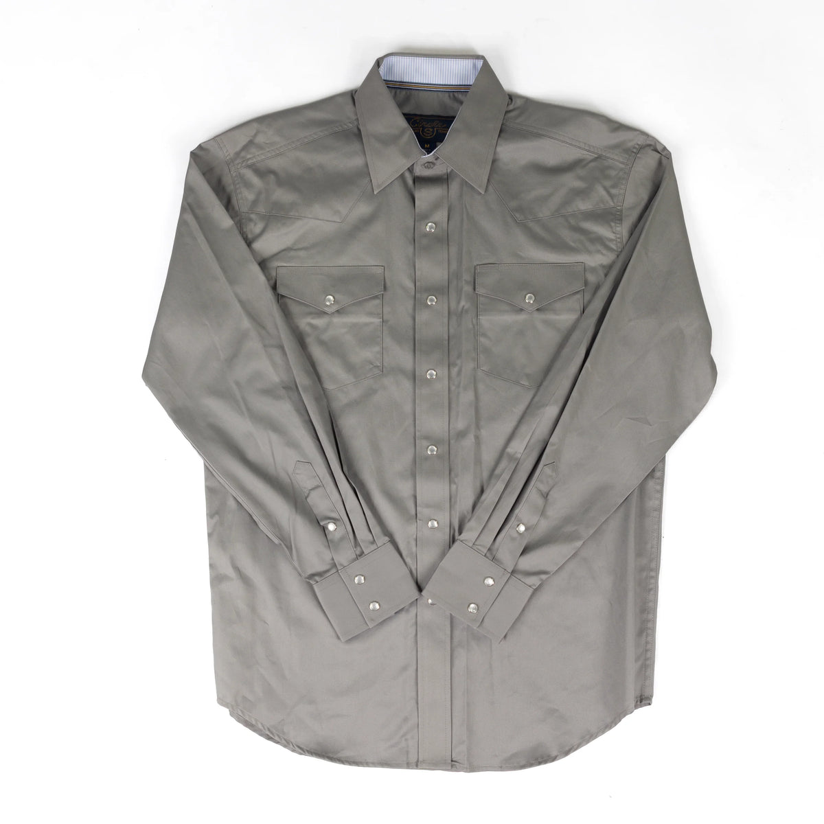 Circle S Men's Long Sleeve Gray Snap Dress Shirt CSS2000-49