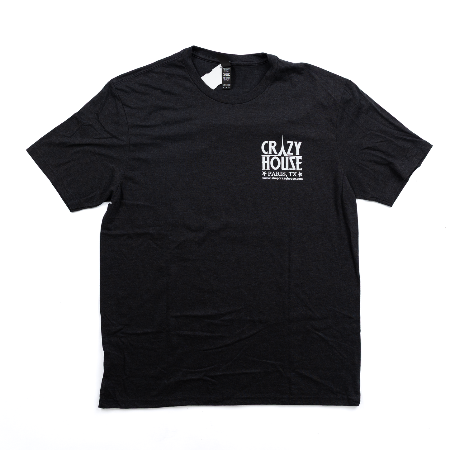 Crazy House Gray American Flag T-shirt