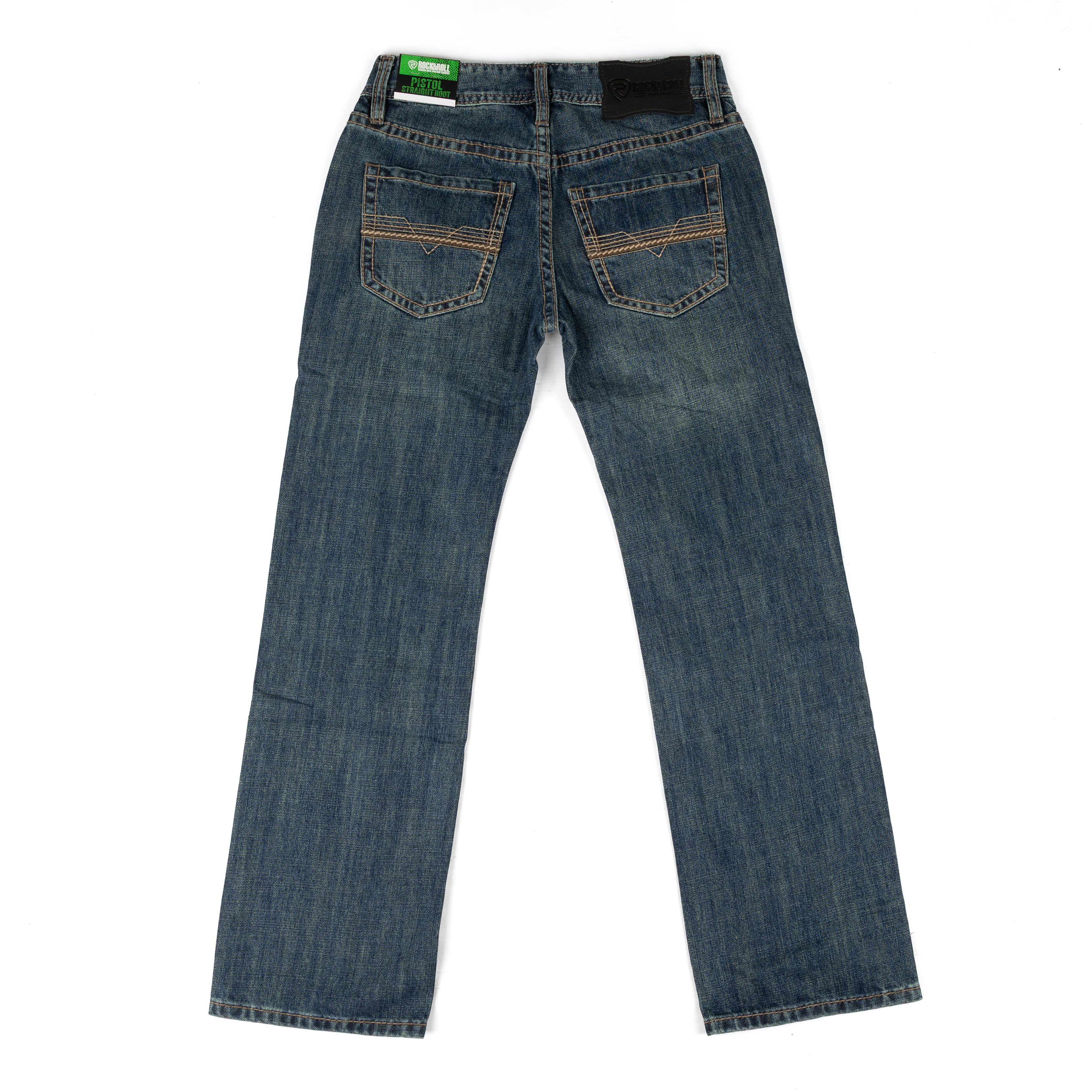 Rock and Roll Men's Pistol Straight Bootcut Jeans BM1PD09805