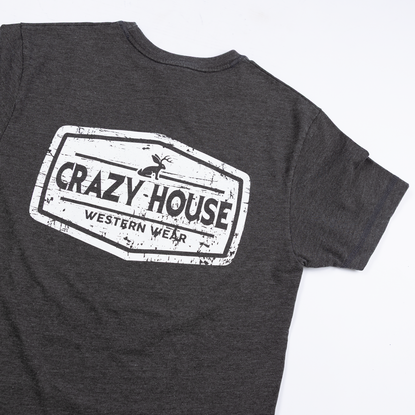 Crazy House Grey and White Jackalope T-shirt