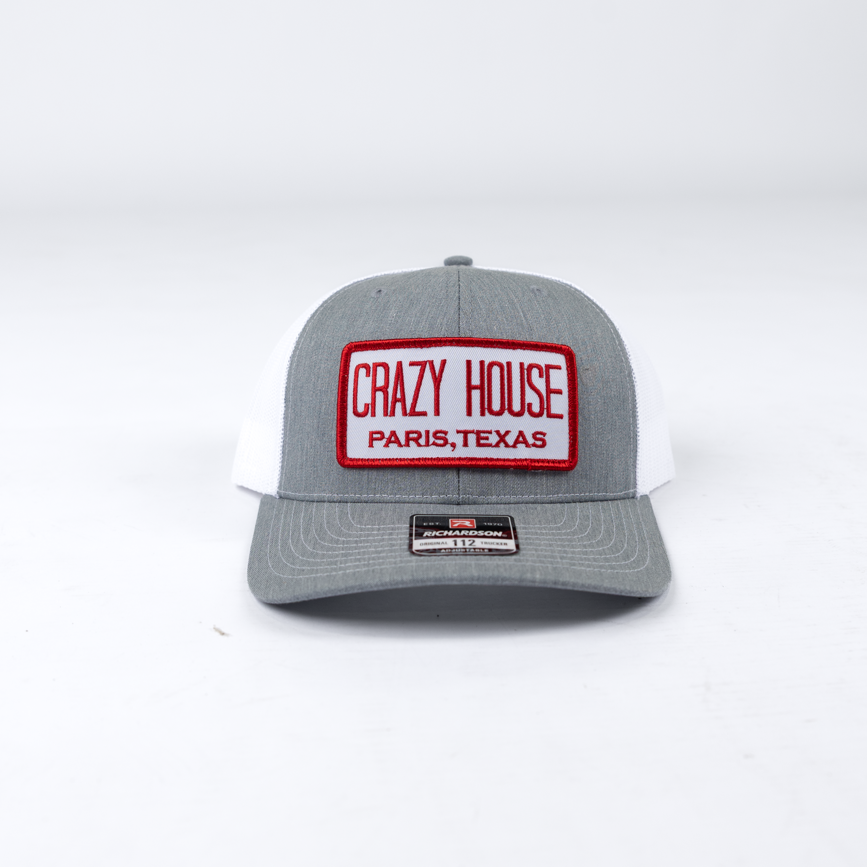 Crazy House Gray and White Cap with Patch