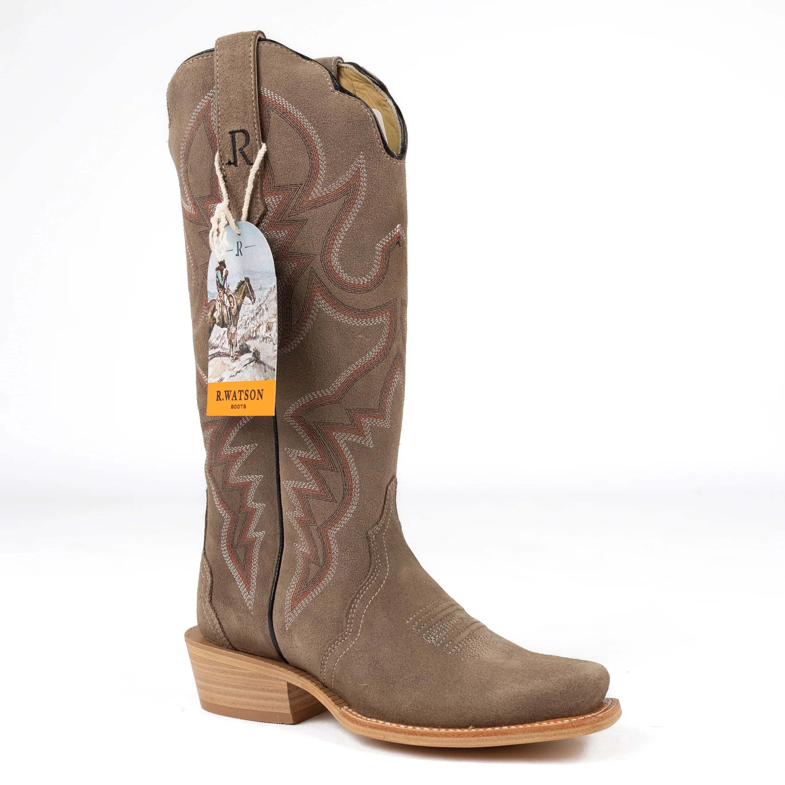 R. Watson Women's Charcoal Roughout Cutter Toe Boots RWL8429-1