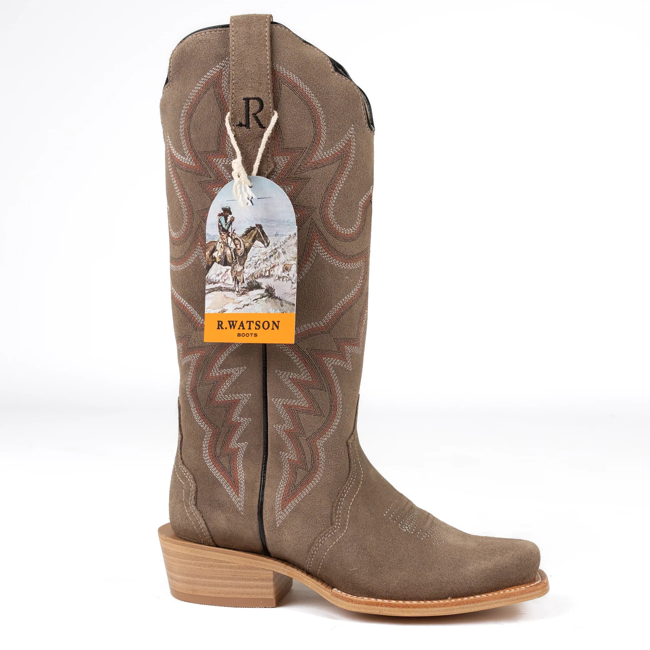 R. Watson Women's Charcoal Roughout Cutter Toe Boots RWL8429-1