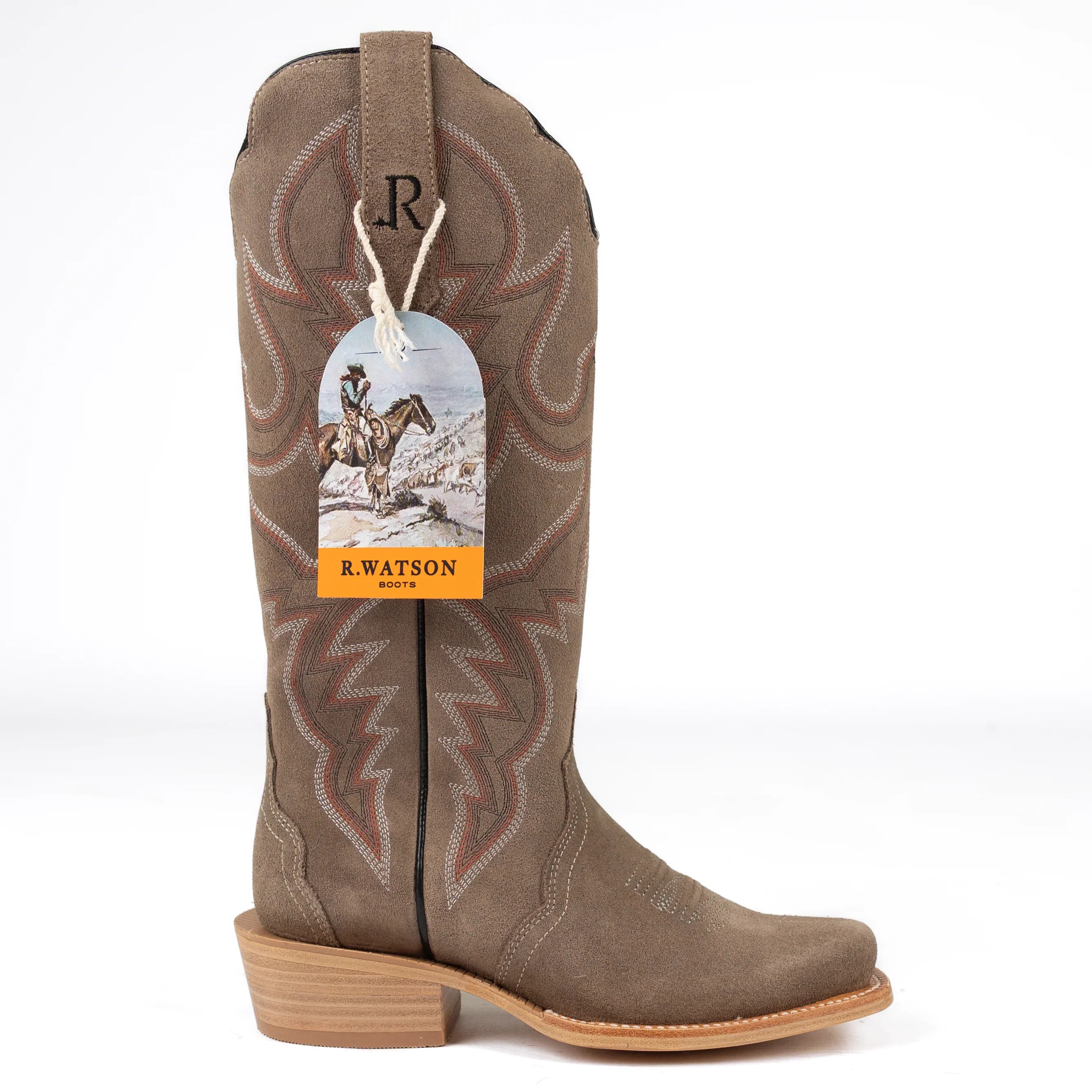 R. Watson Women's Charcoal Roughout Cutter Toe Boots RWL8429-1