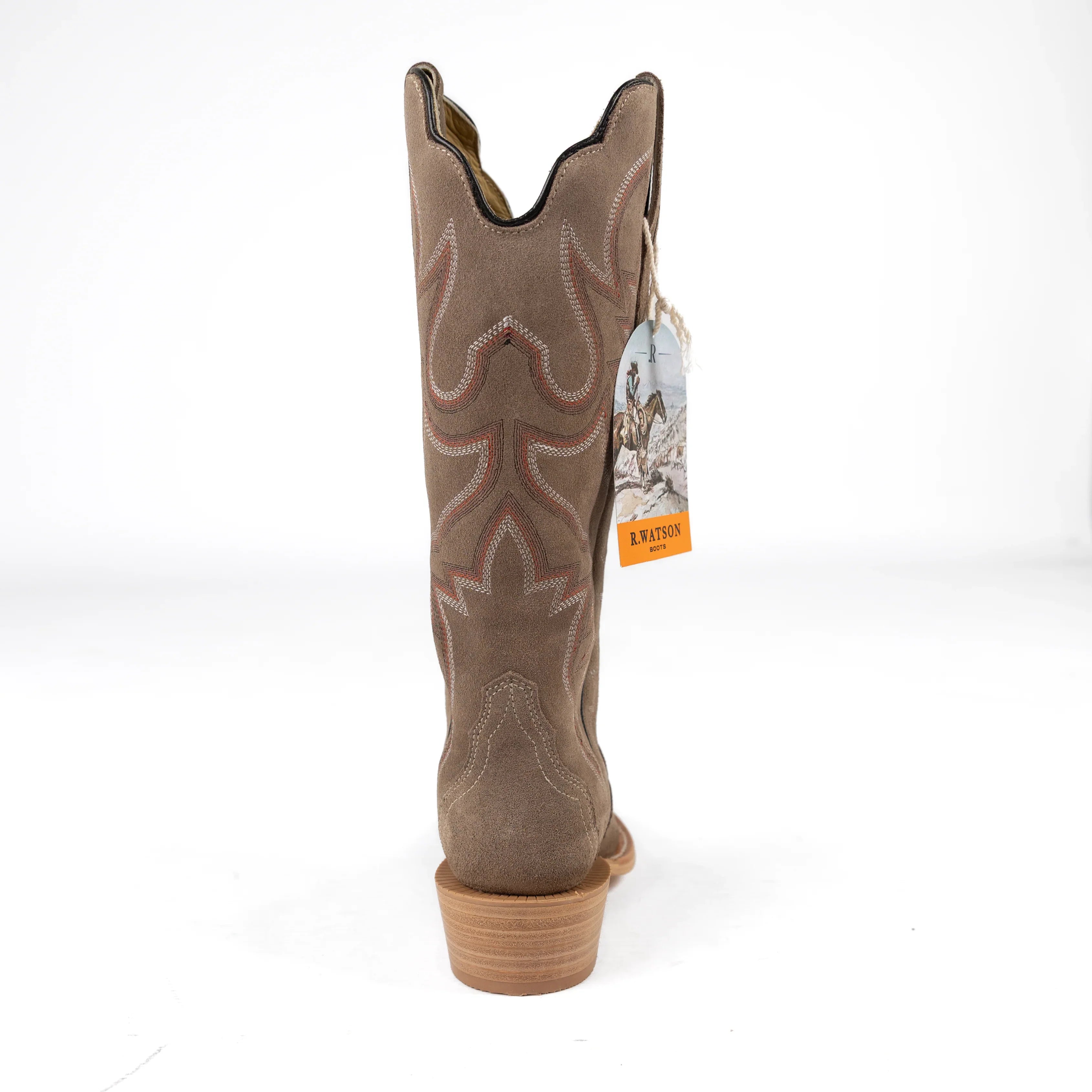 R. Watson Women's Charcoal Roughout Cutter Toe Boots RWL8429-1