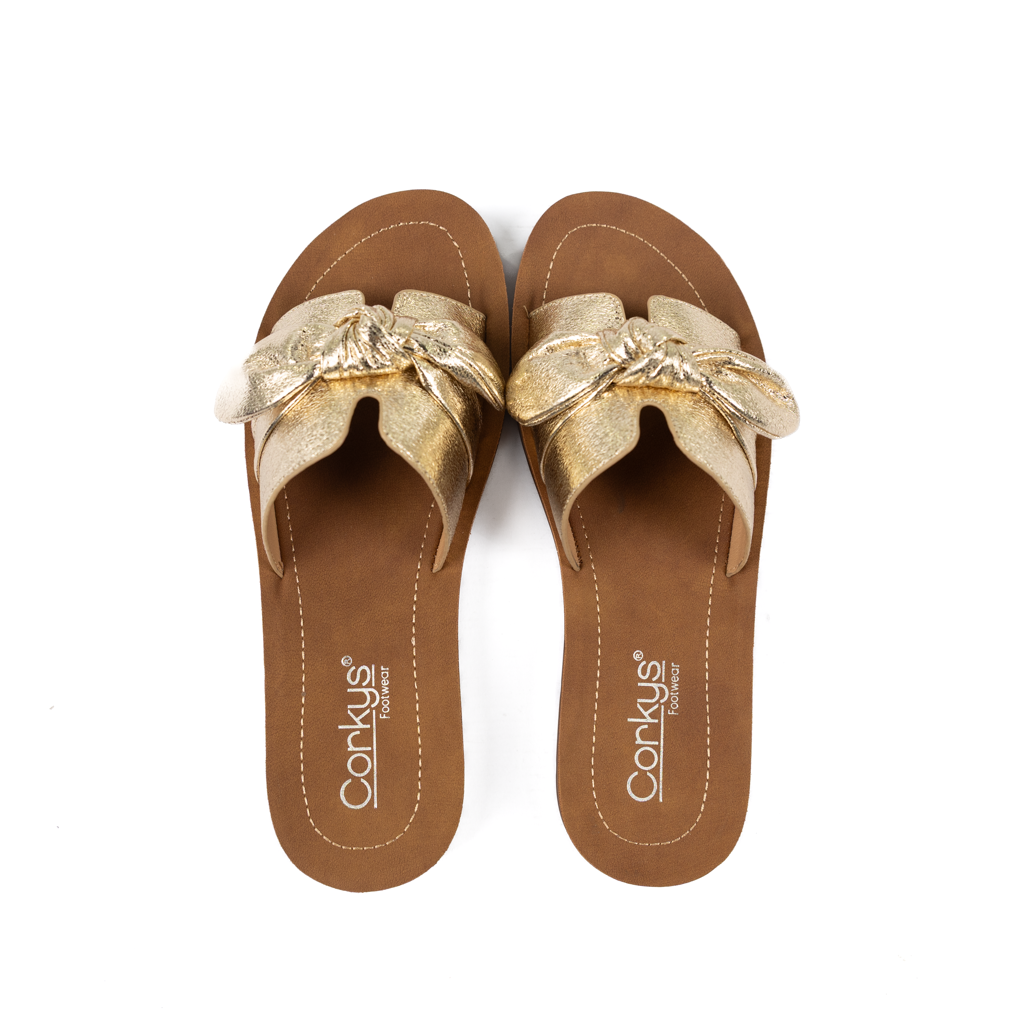 Women's Corkys Gold Crinkle Metallic Too Cute Sandals 41-0819-GOCM