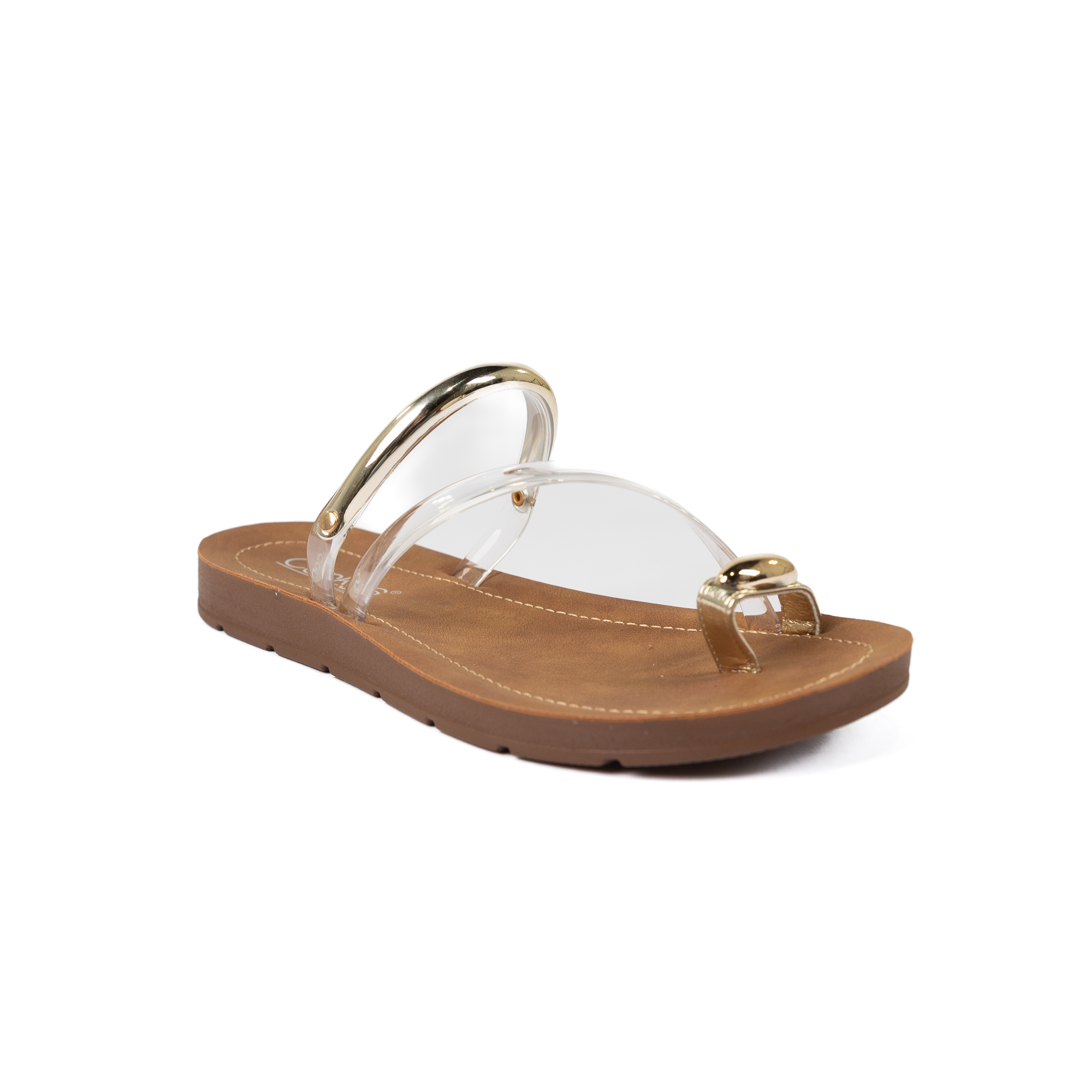 Women's Corkys Clear and Gold Hit The Strip Sandals 10-0311-CLER