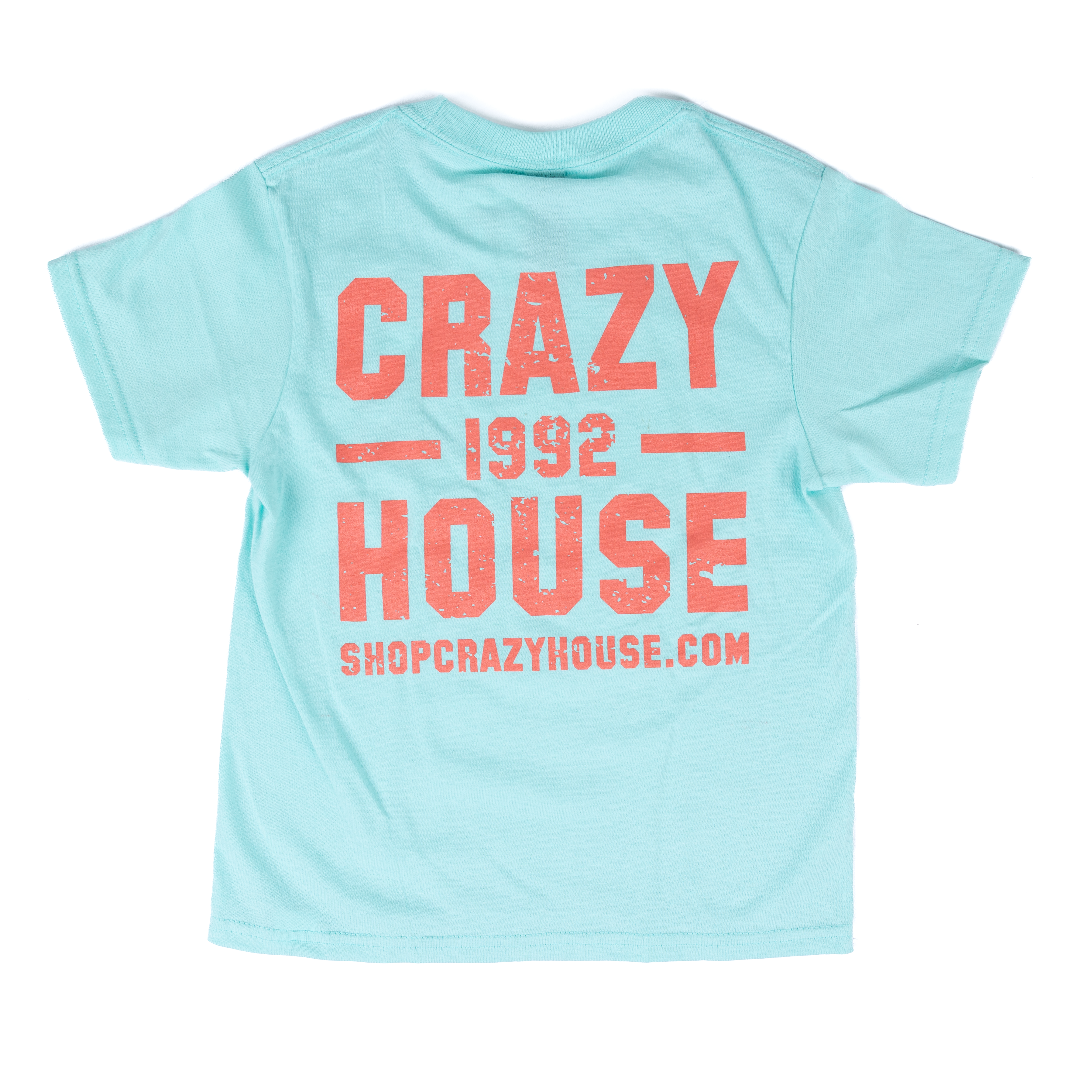 Youth Crazy House Mint and Watermelon 1 on 1 Short Sleeve T-shirt