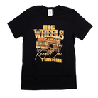 Women's Rodeo Hippie Black Graphic "Big Wheels" T-shirt