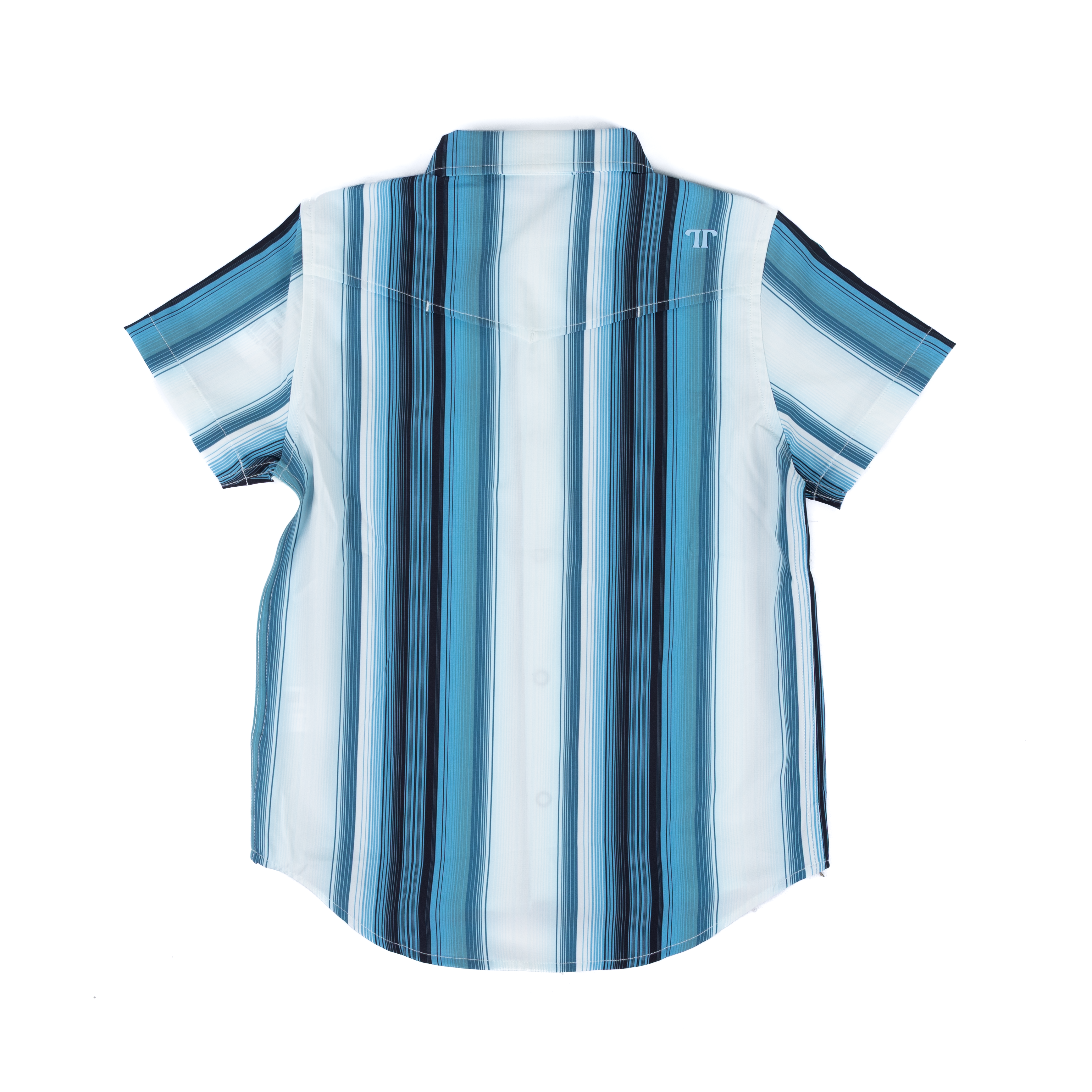 Boy's Ferrell Short Sleeve "The Harrison" In Blue Snap Shirt KPS3026038