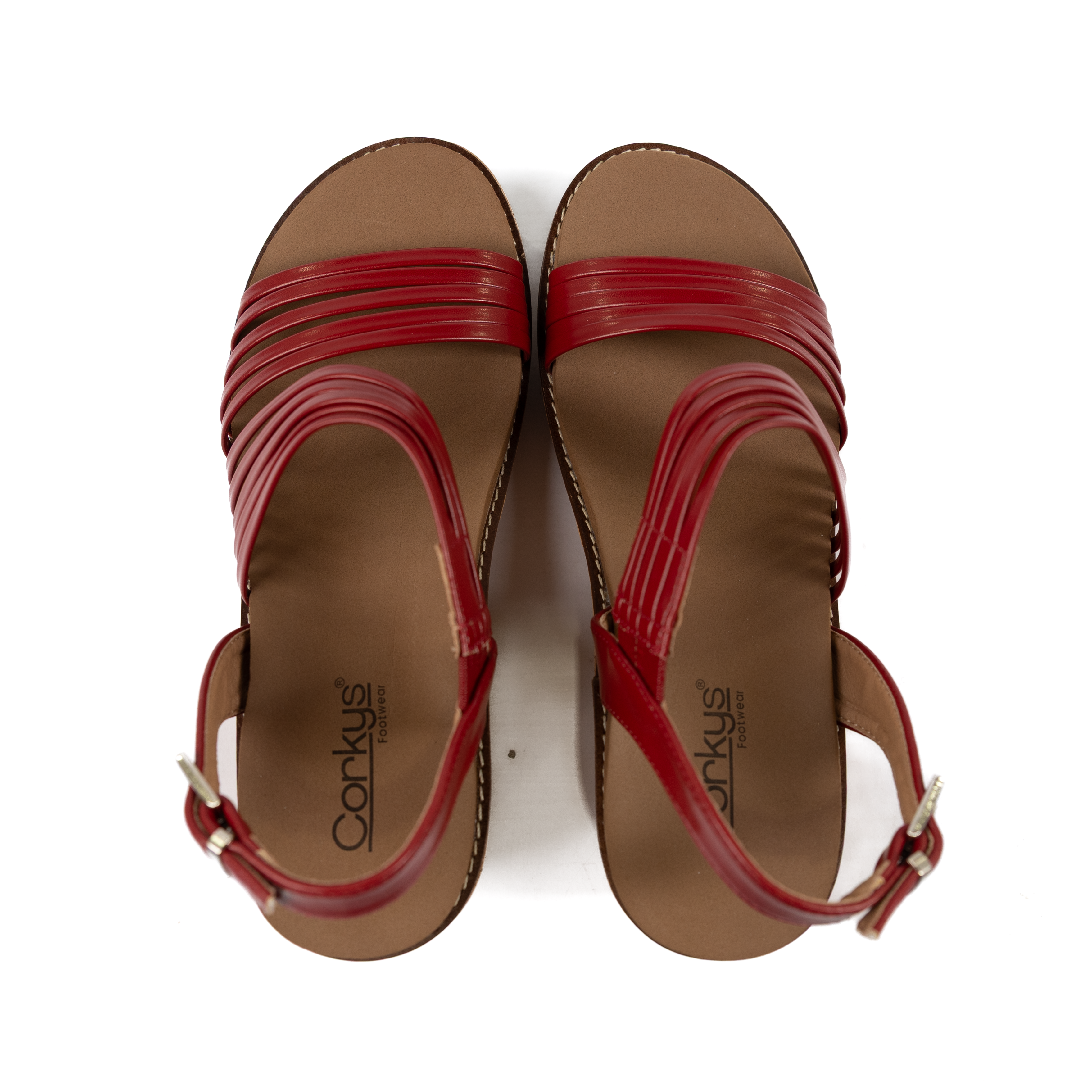 Women's Corkys Red About Last Night Wedge Sandals 41-0653-REDD