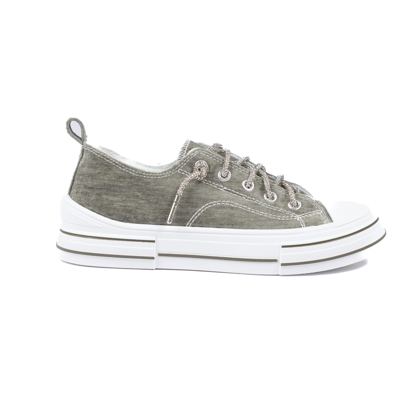 Women's Very G Sage Aman Velvet Lace Up Canvas Sneaker