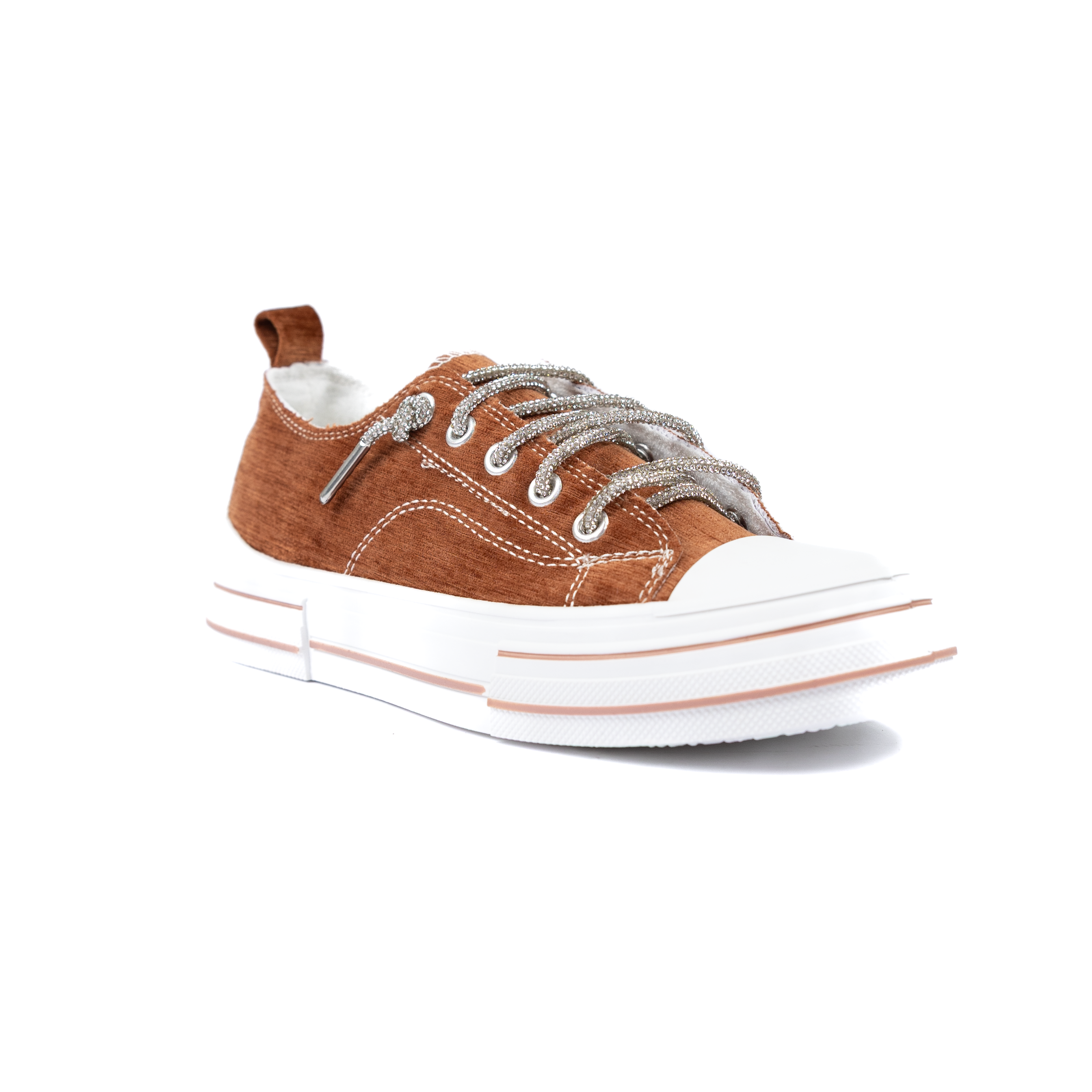 Women's Very G Tan Aman Velvet Casual Sneakers