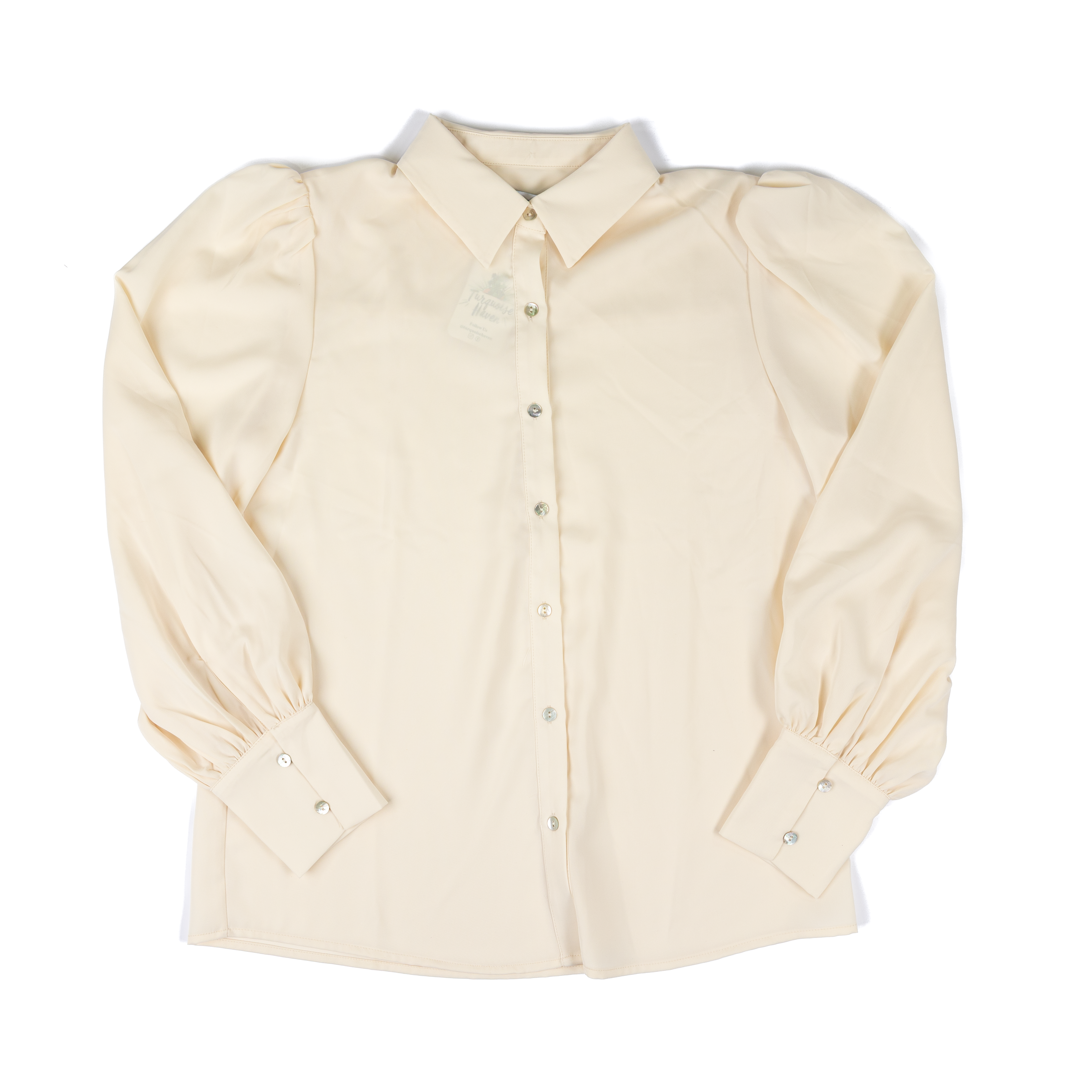 Women's Turquoise Haven Long Sleeve Button Up Blouse TH11-LS SOLID