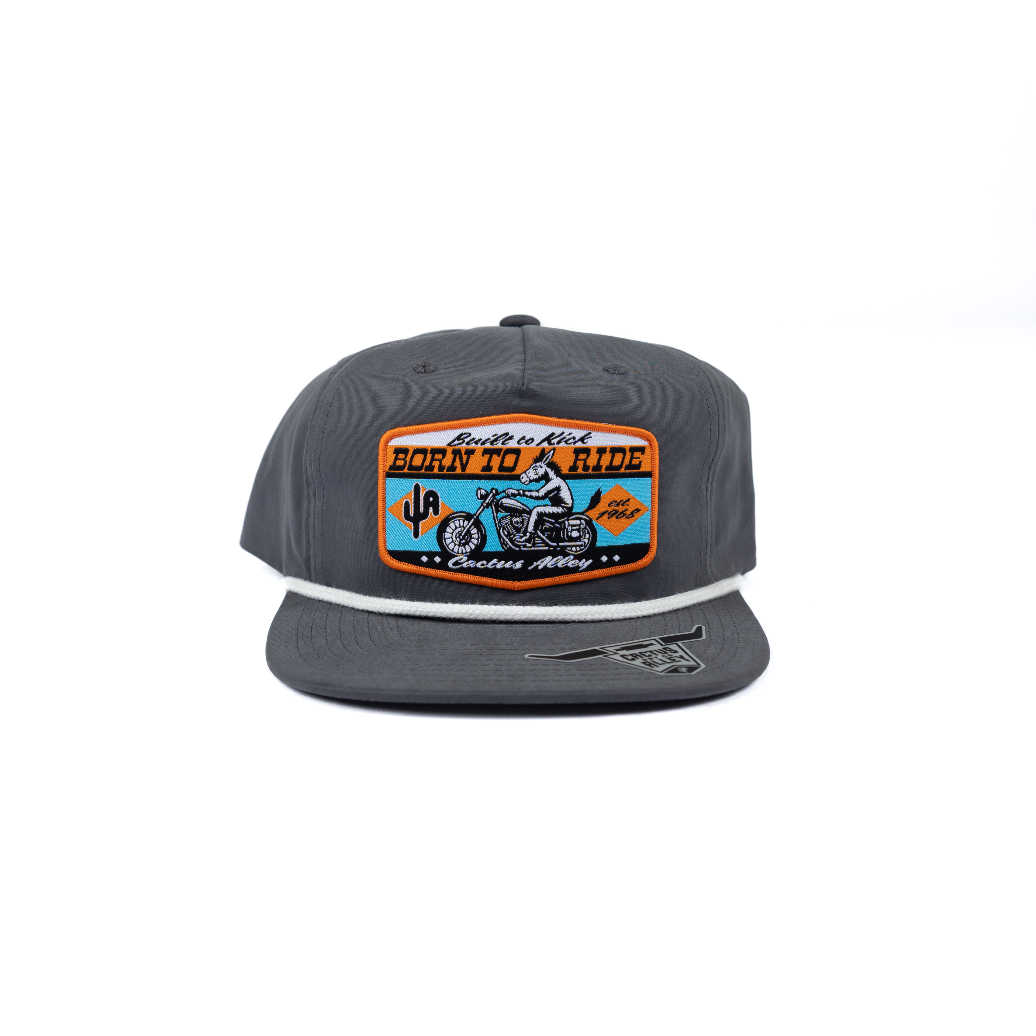 Men's Cactus Alley Gray Born To Ride Snapback