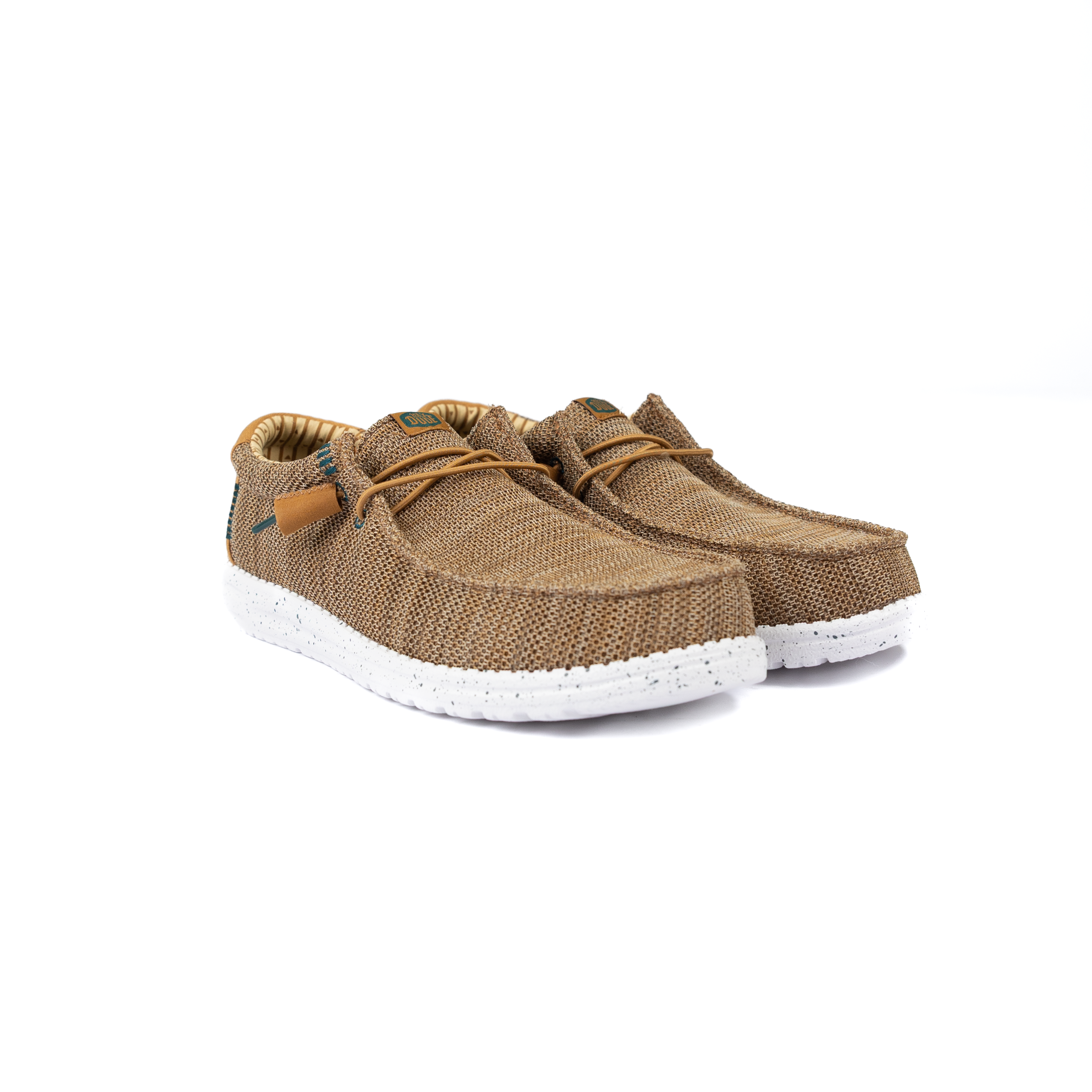 Men's Hey Dude Bone Brown Wally Stretch Sox Slip-on Shoes 41898-2LI