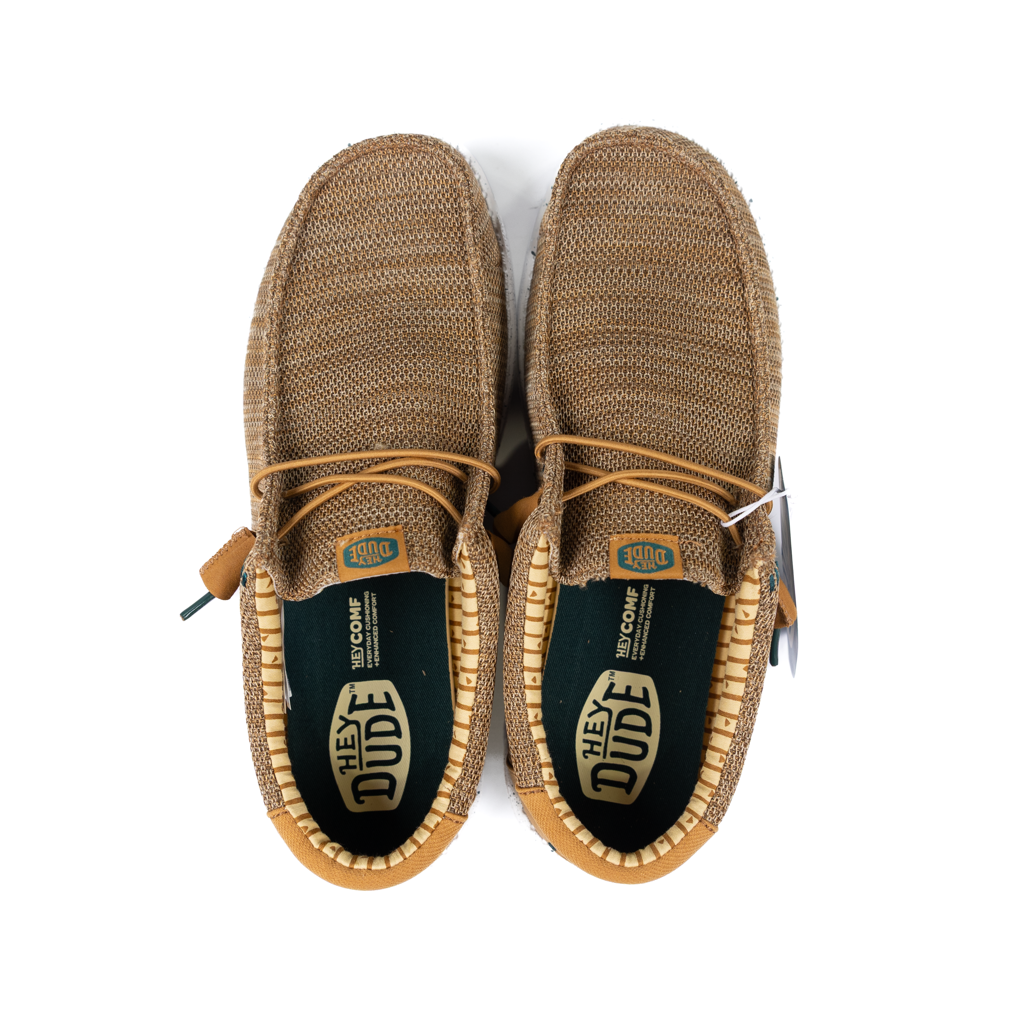 Men's Hey Dude Bone Brown Wally Stretch Sox Slip-on Shoes 41898-2LI