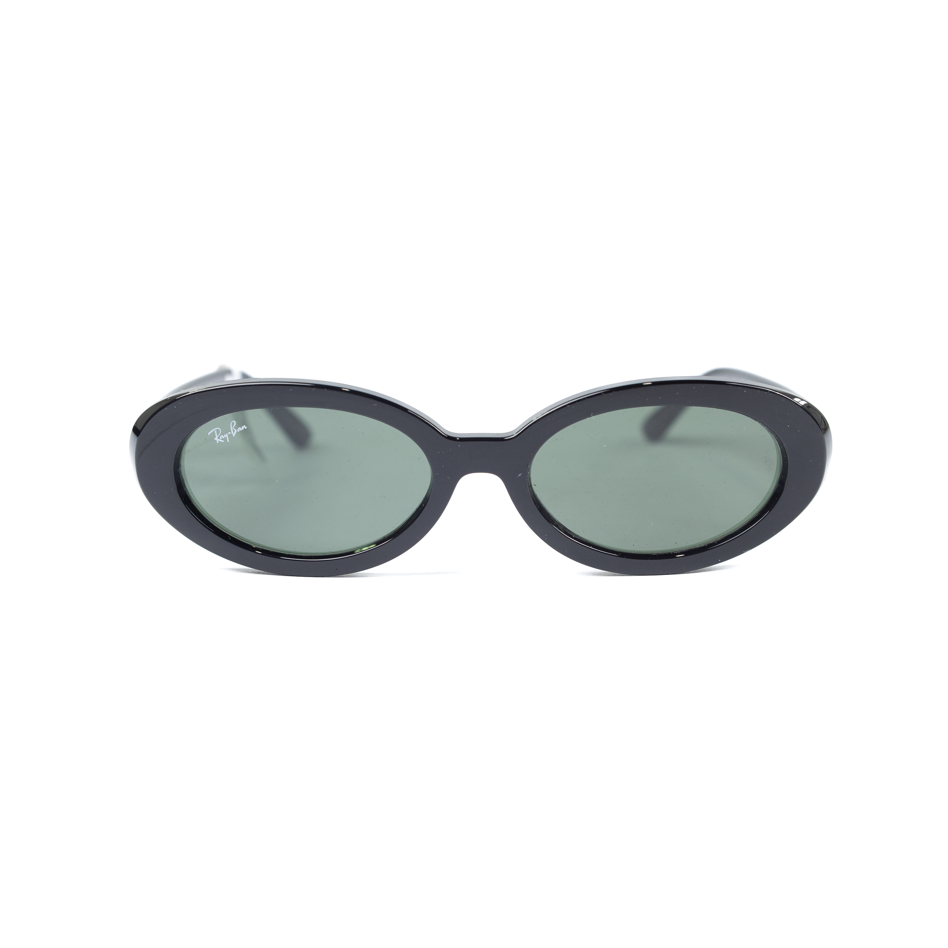 Ray-Ban Black Polished Oval Frame with Green Lenses 0RB2223-901-3154