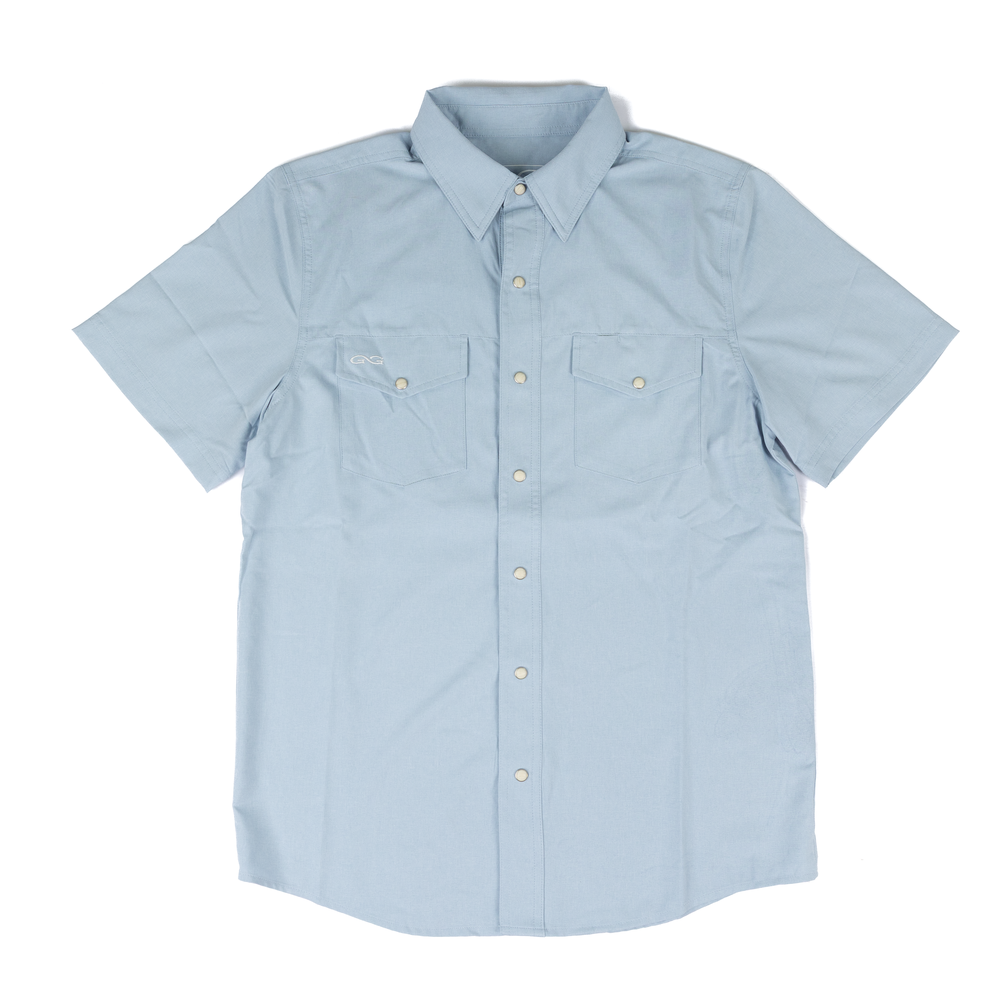Men's Game Guard Short Sleeve Coastal Blue Stockyard Shirt 1060:HCST