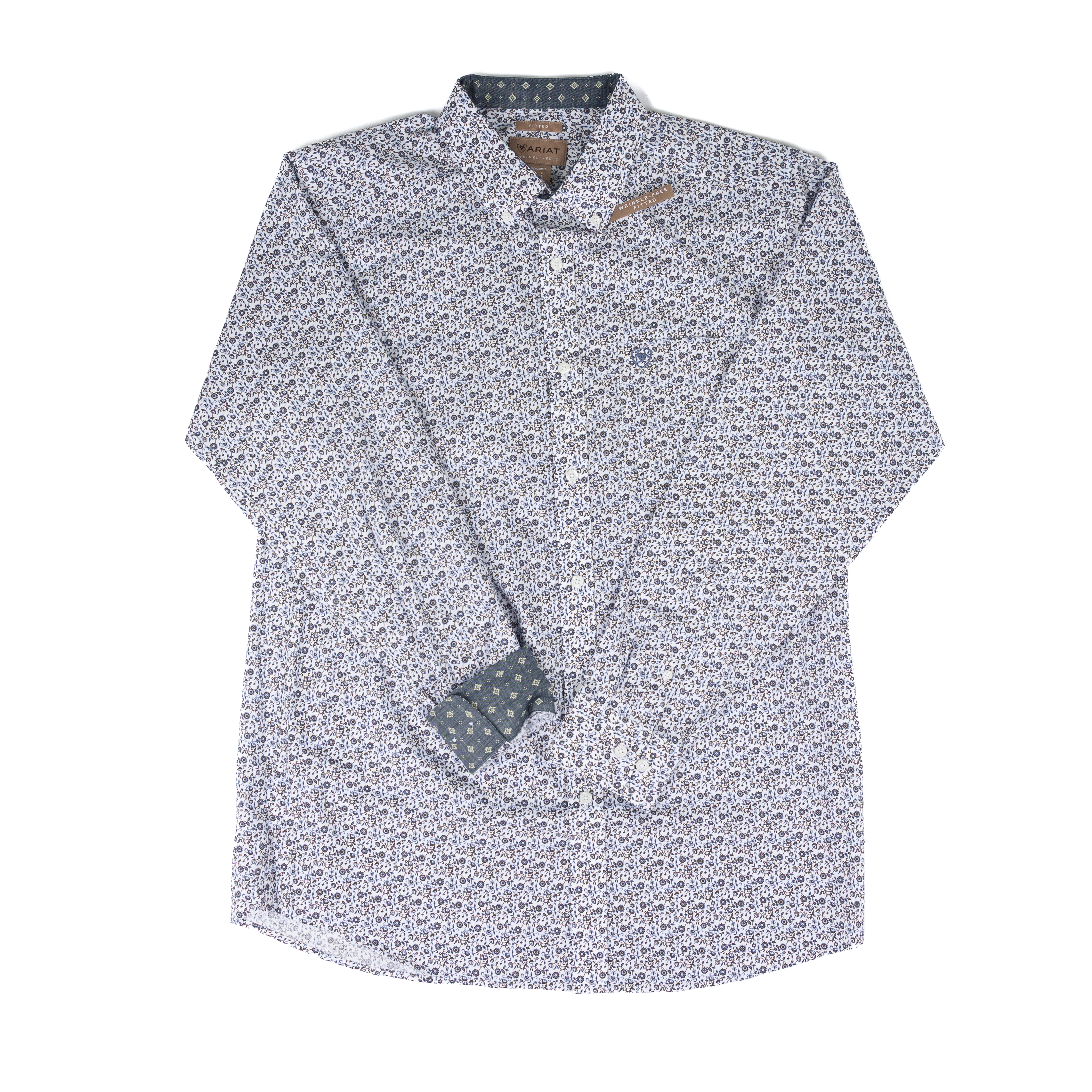 Men's Ariat Long Sleeve Floral White/Multi Button Up Shirt 10073691