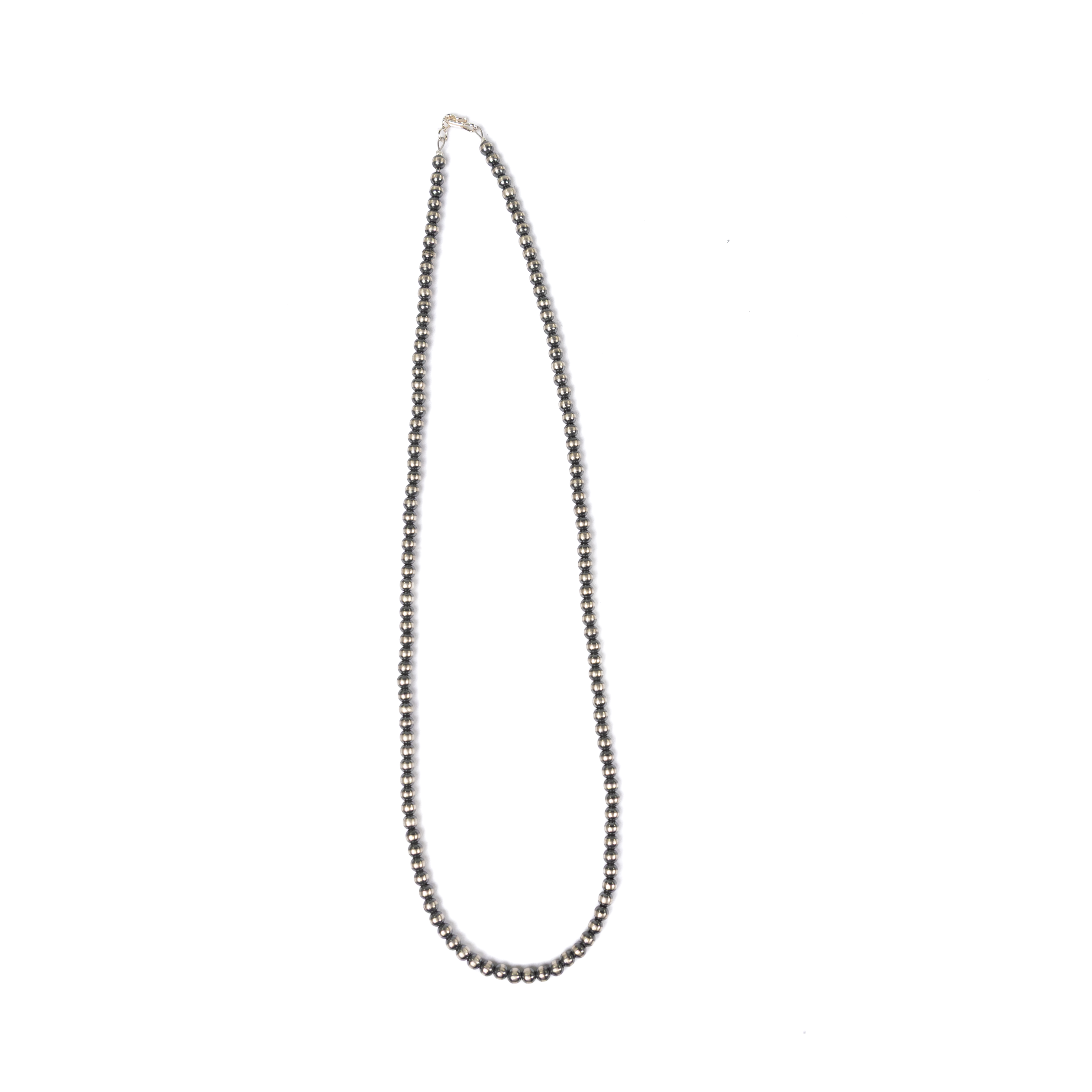 Women's Alzuni Silver Handmade 5MM 24" Navajo Pearl Necklace