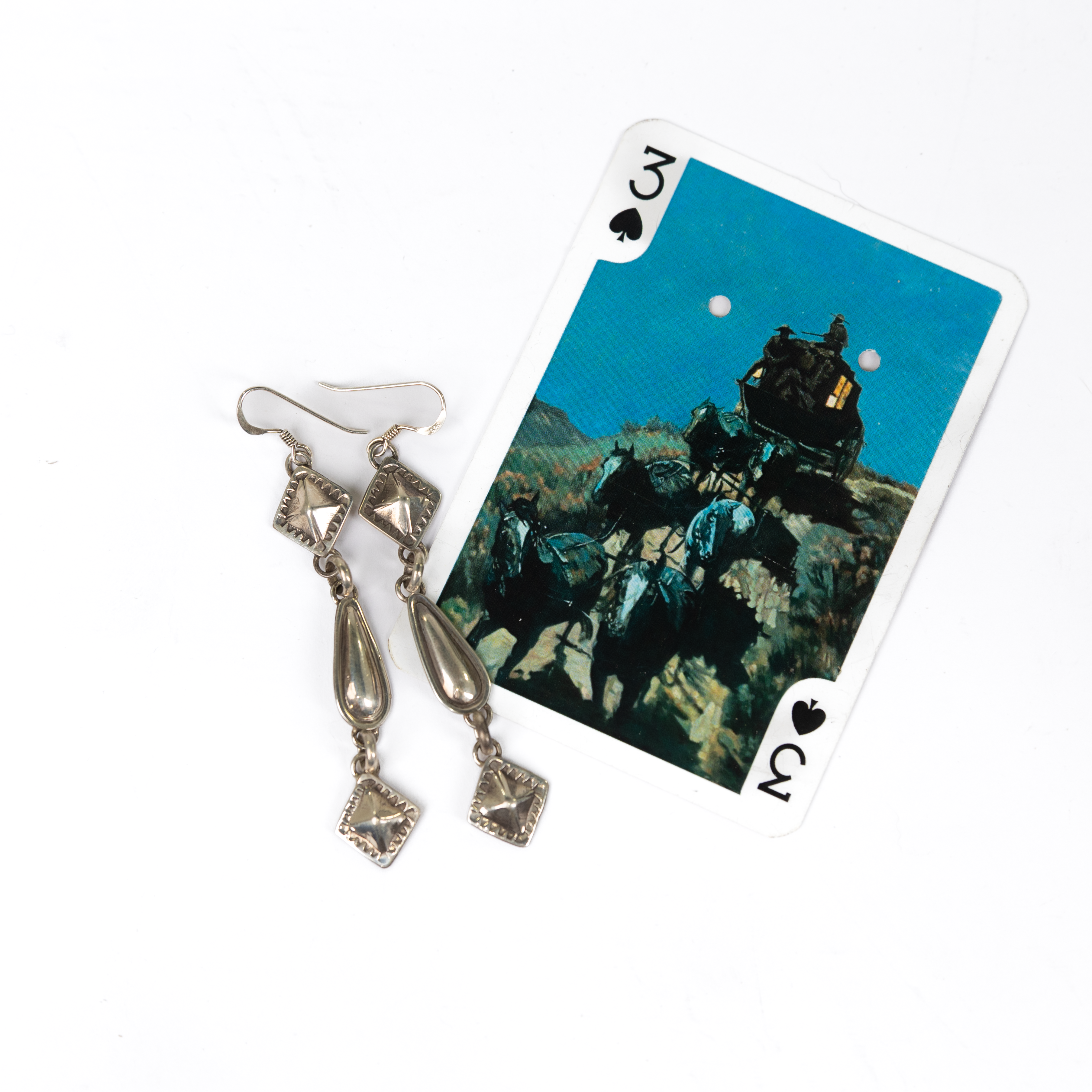 Women's Sunwest Silver Dangling Conch Earrings