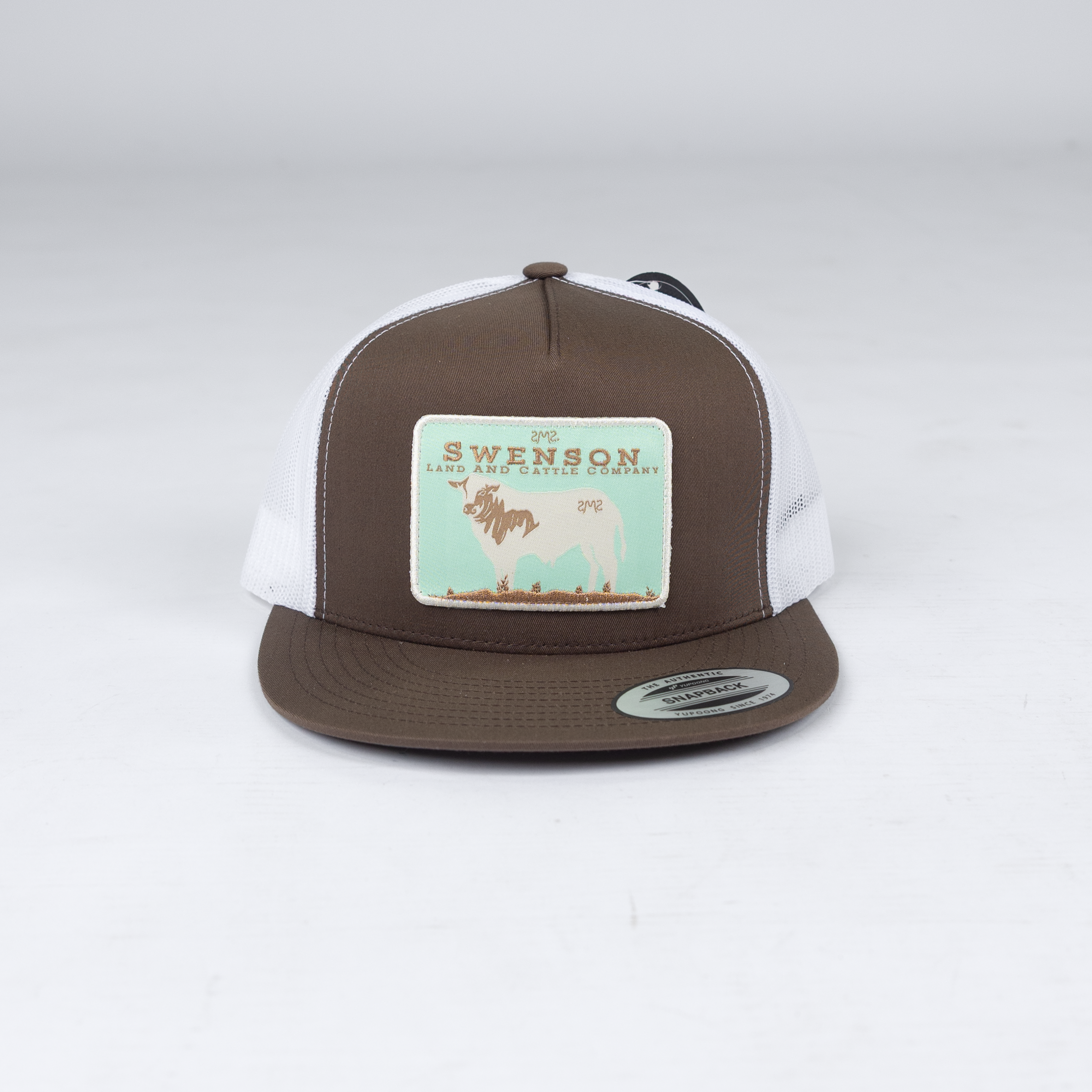 Men's Salty Rodeo Brown/White Snapback with Latigo Patch SRCLATIGO-BRNWHT