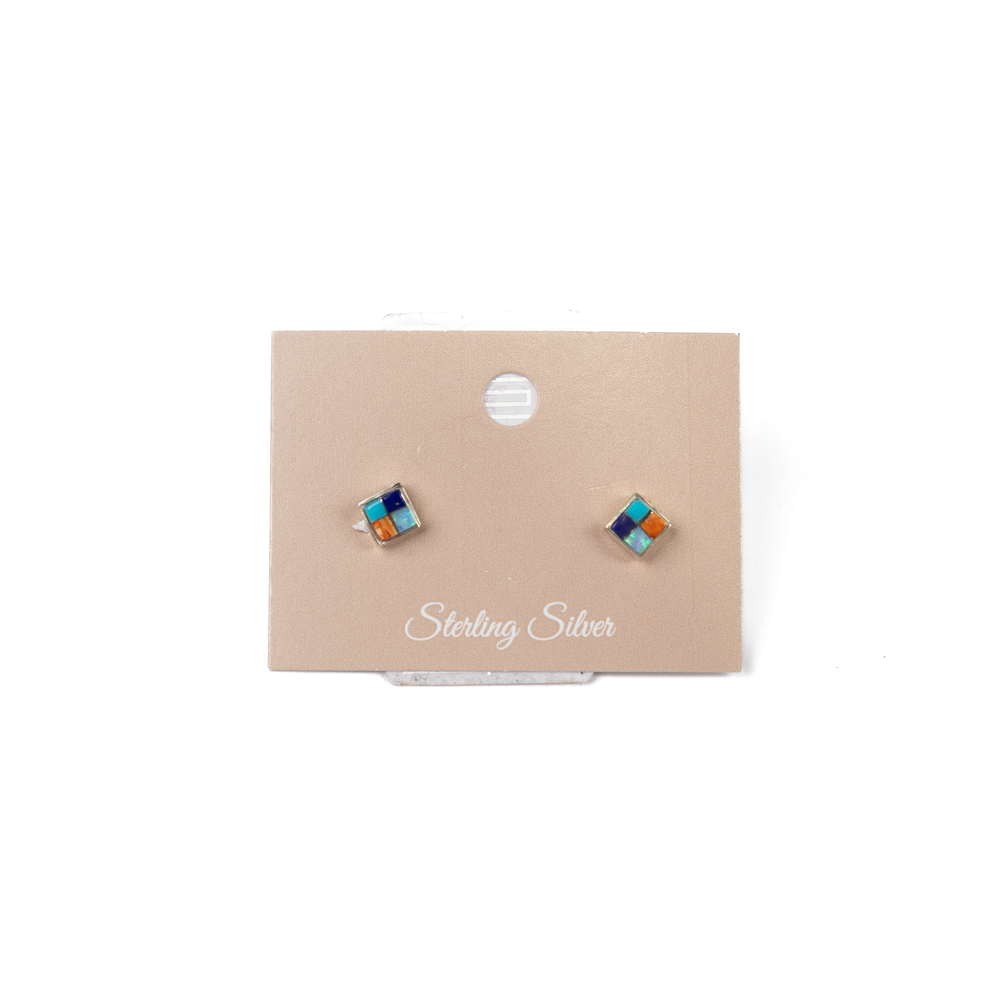 Women's Bilagaana Multi Stone Aztec Square Studs