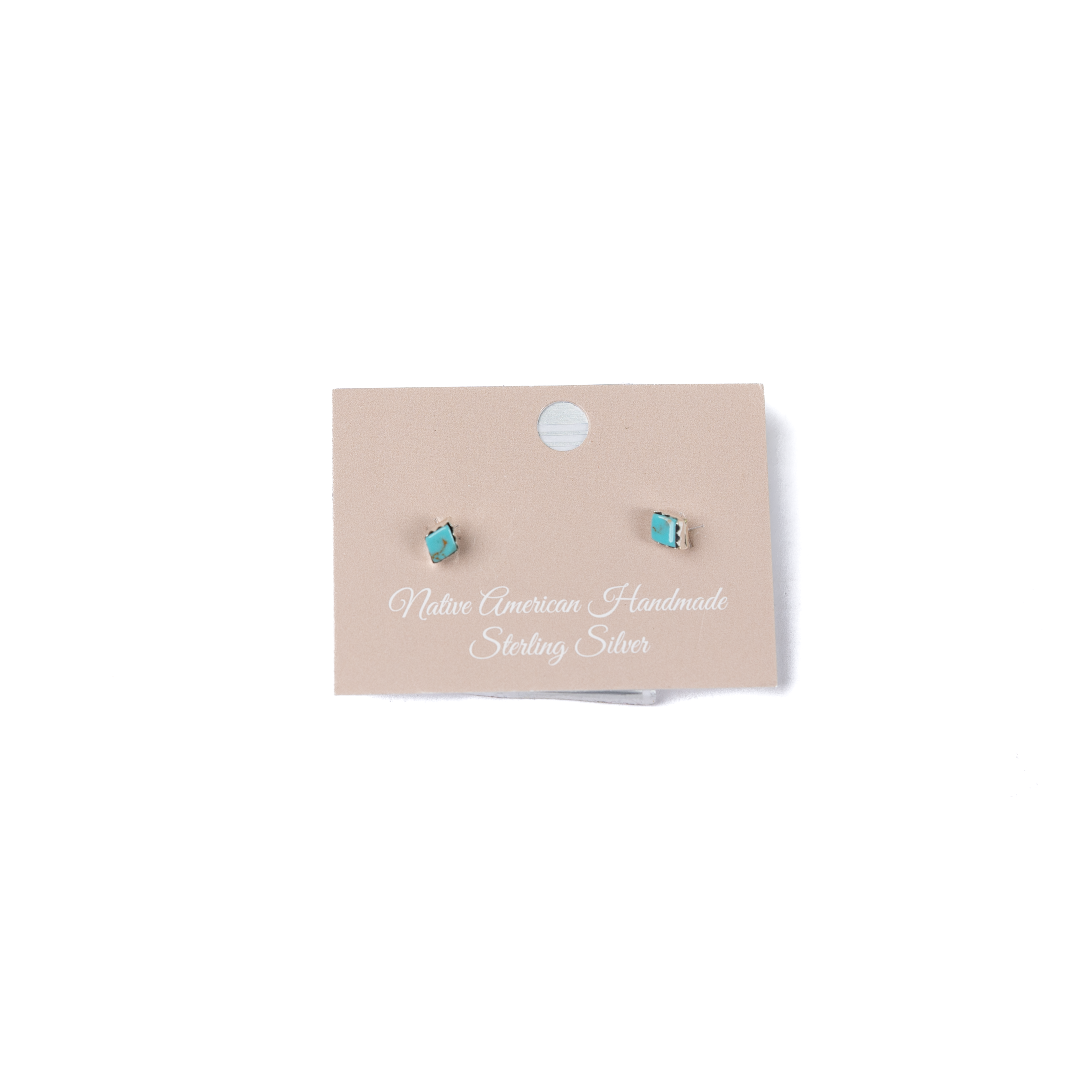 Women's Bilagaana Turquoise Small Diamond Stud Earrings