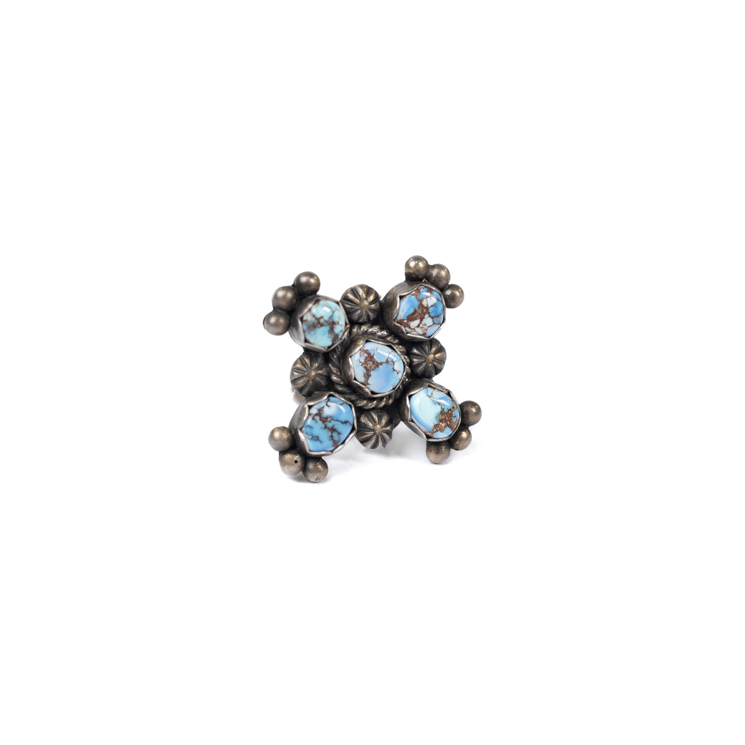 Women's Paul Livingston Turquoise Cross Ring