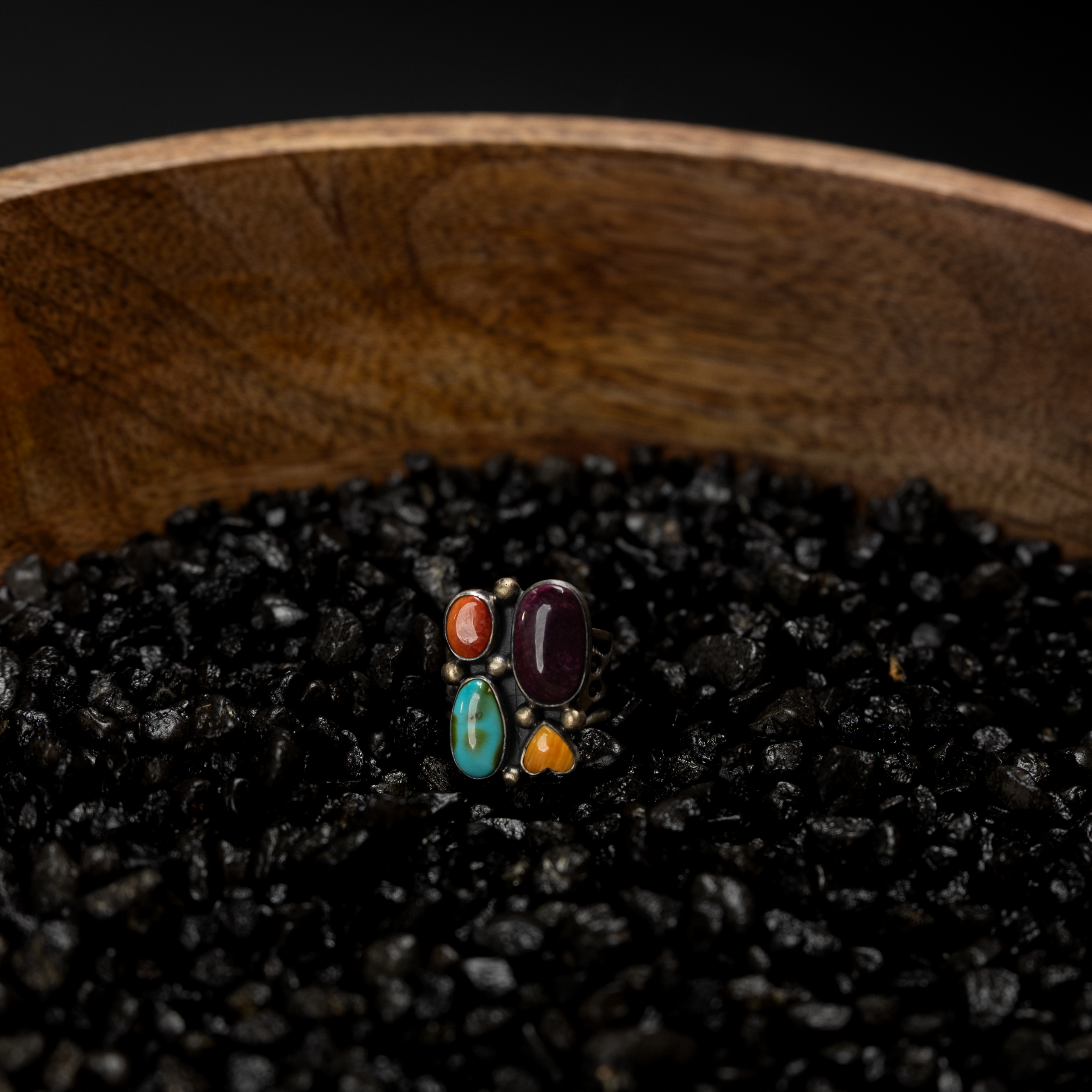 Women's Alzuni Handmade Multicolor Adjustable Ring R925MULT-12