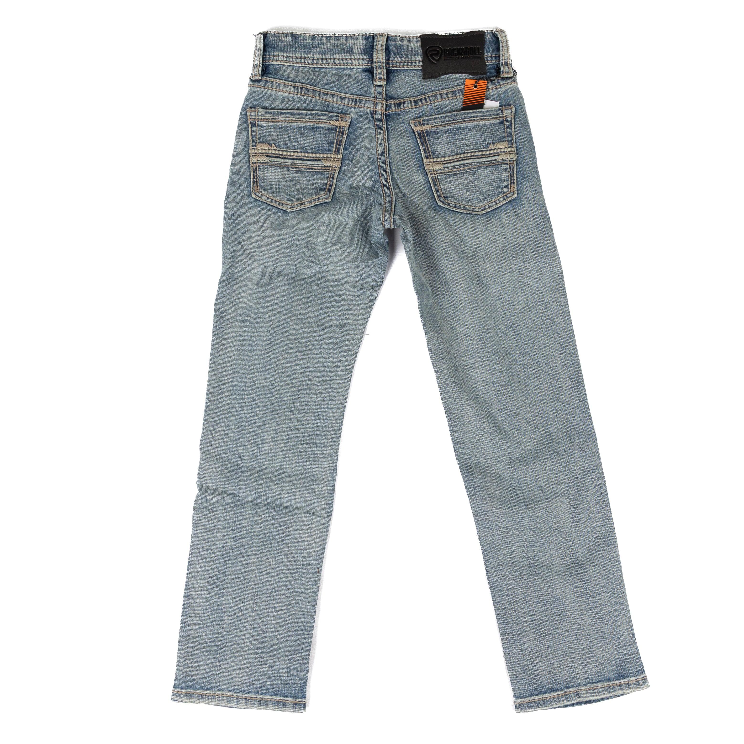 Rock and Roll Boy's Light Wash Revolver Slim Fit Jeans BB1RD09846