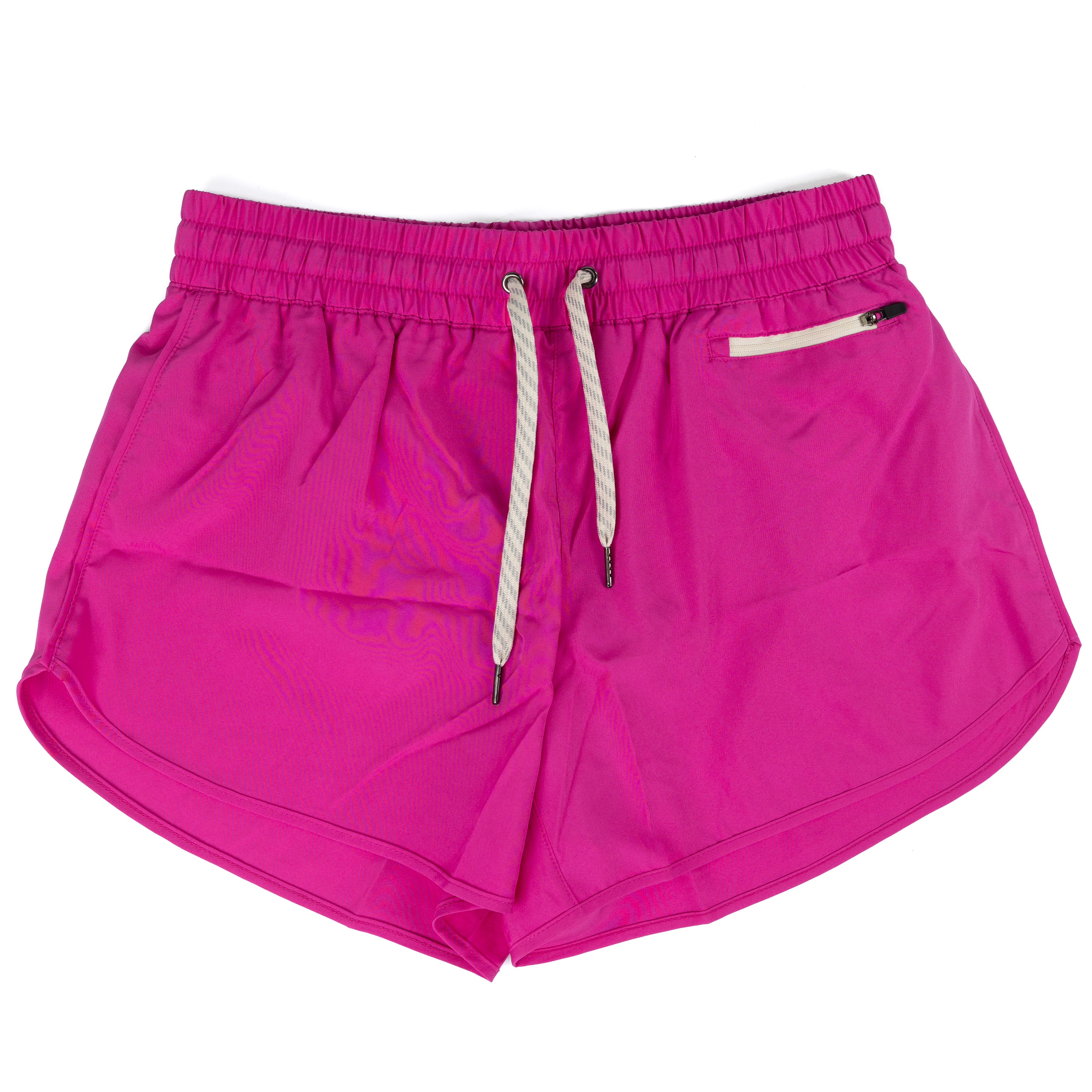 Women's Soft Woven Lined Shorts With Zip Coin Pocket NPL-6426