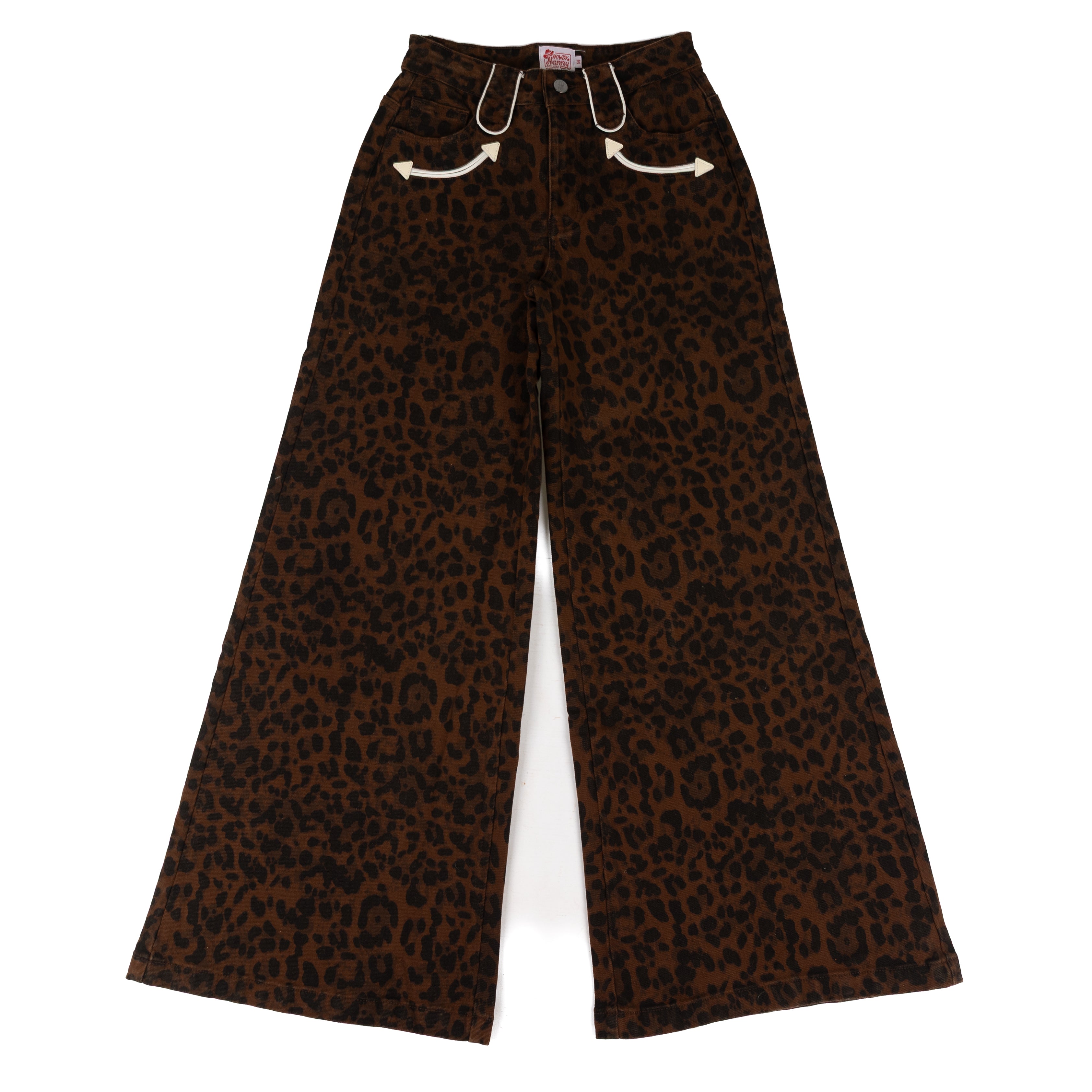 Howdy Hanny Women's Leopard Yoke Jeans
