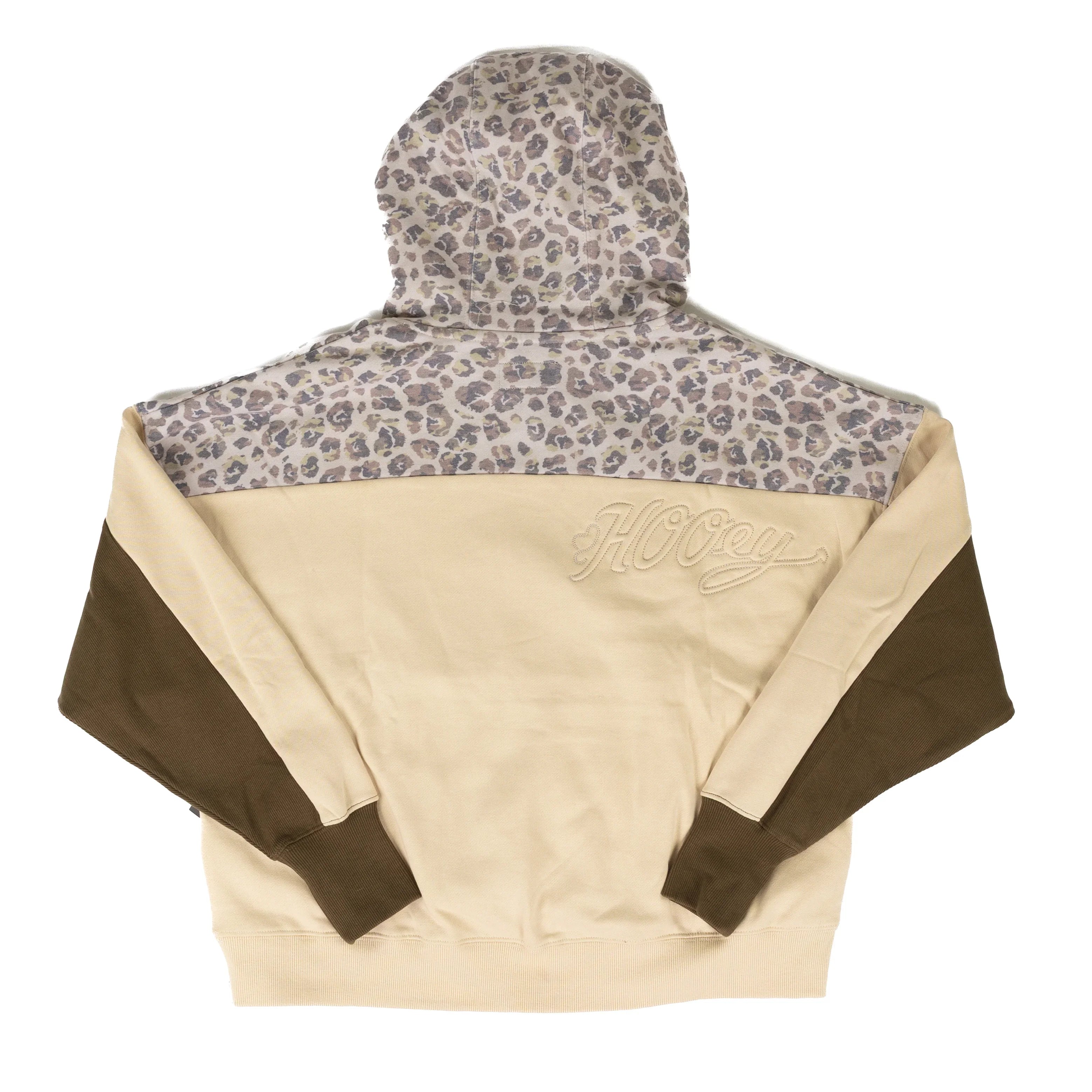 Hooey Women's Cheetah Print and Color Block Hoodie HH2627CRPR