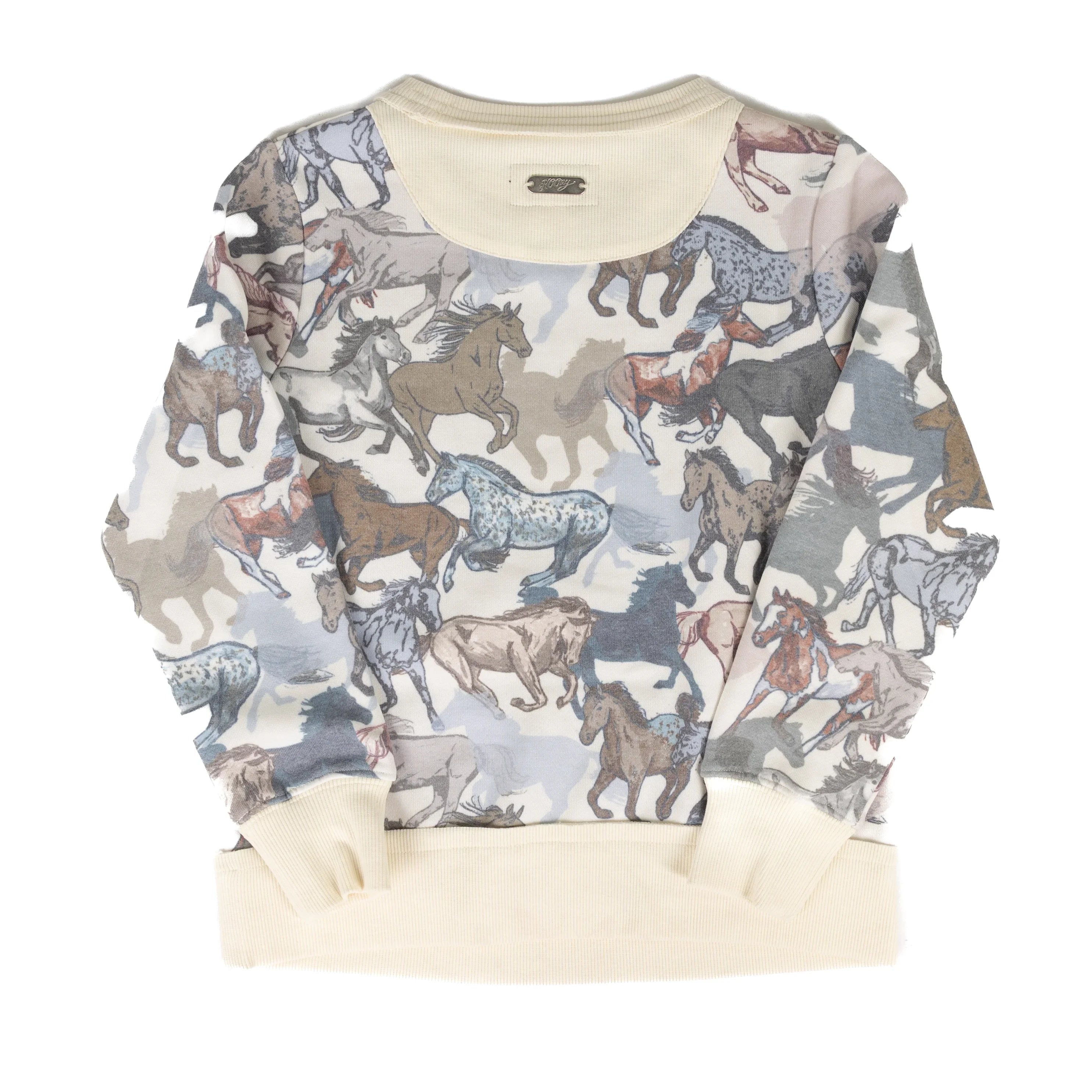 Hooey Girl's Long Sleeve Stallion Crew Neck Sweatshirt HH2603PR-Y