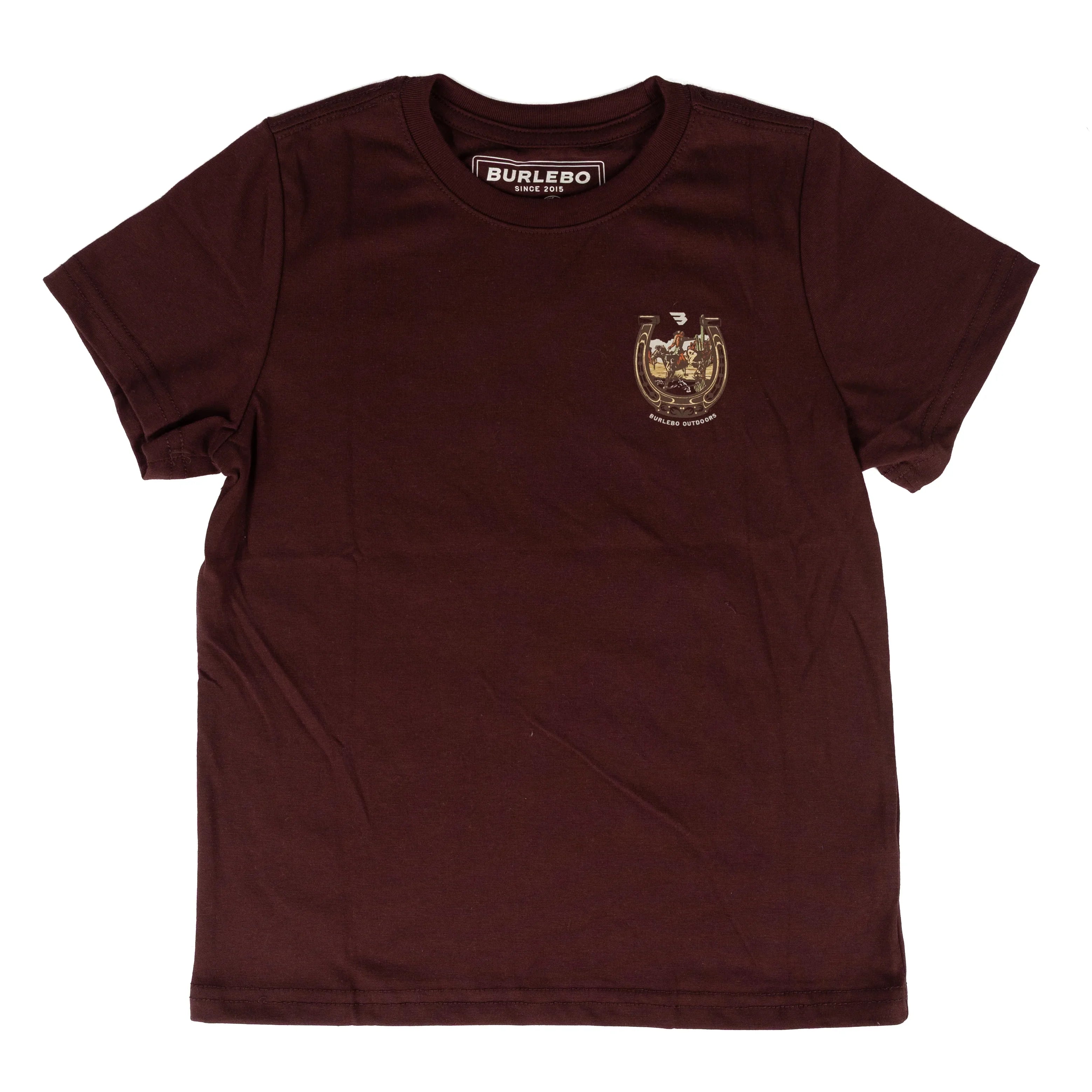 Burlebo Men's Maroon Horseshoe Short Sleeve Tee SST-HORS-MAR