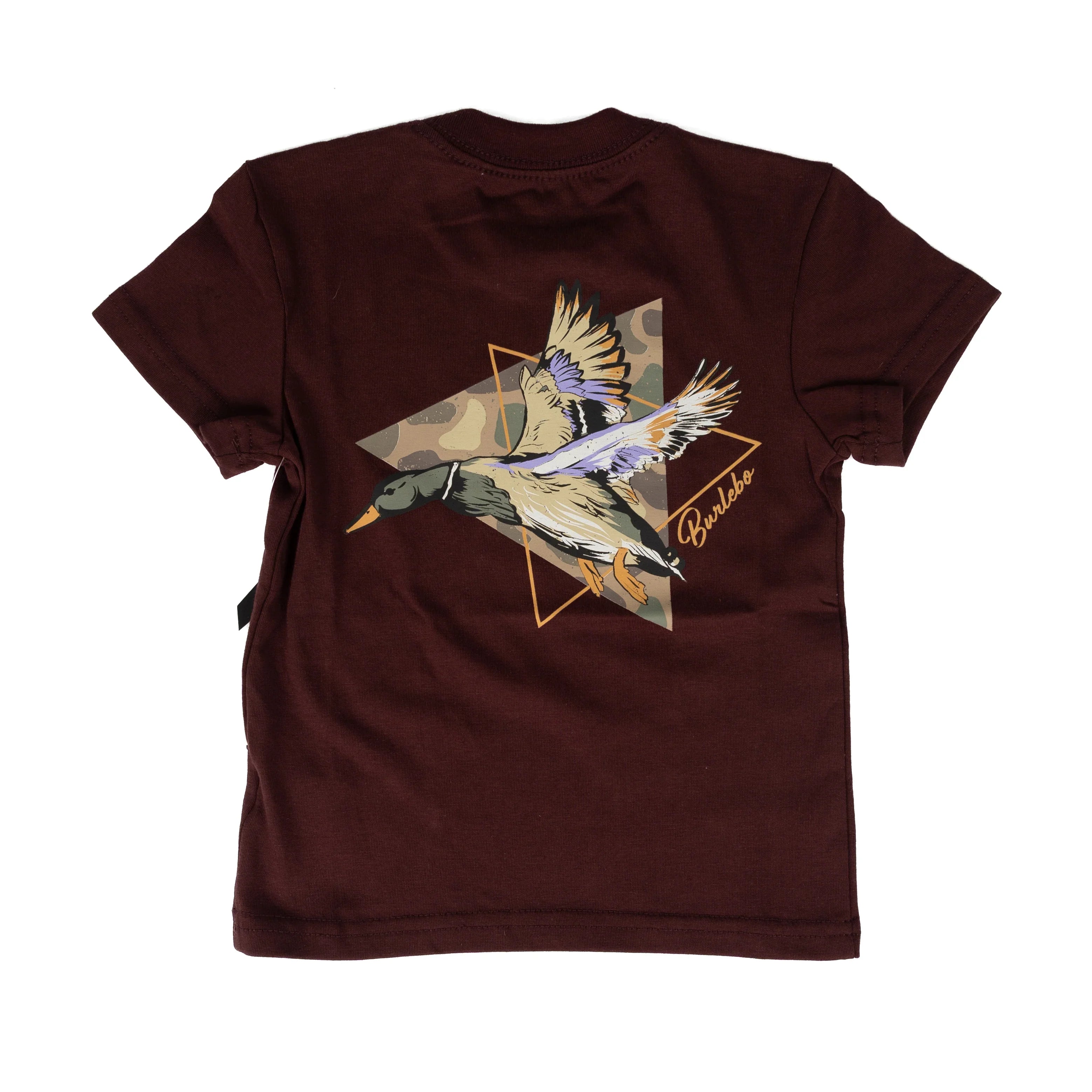 Burlebo Boy's Maroon Pintail Diving Duck Short Sleeve T-shirt Y-SST-PTRI-MAR