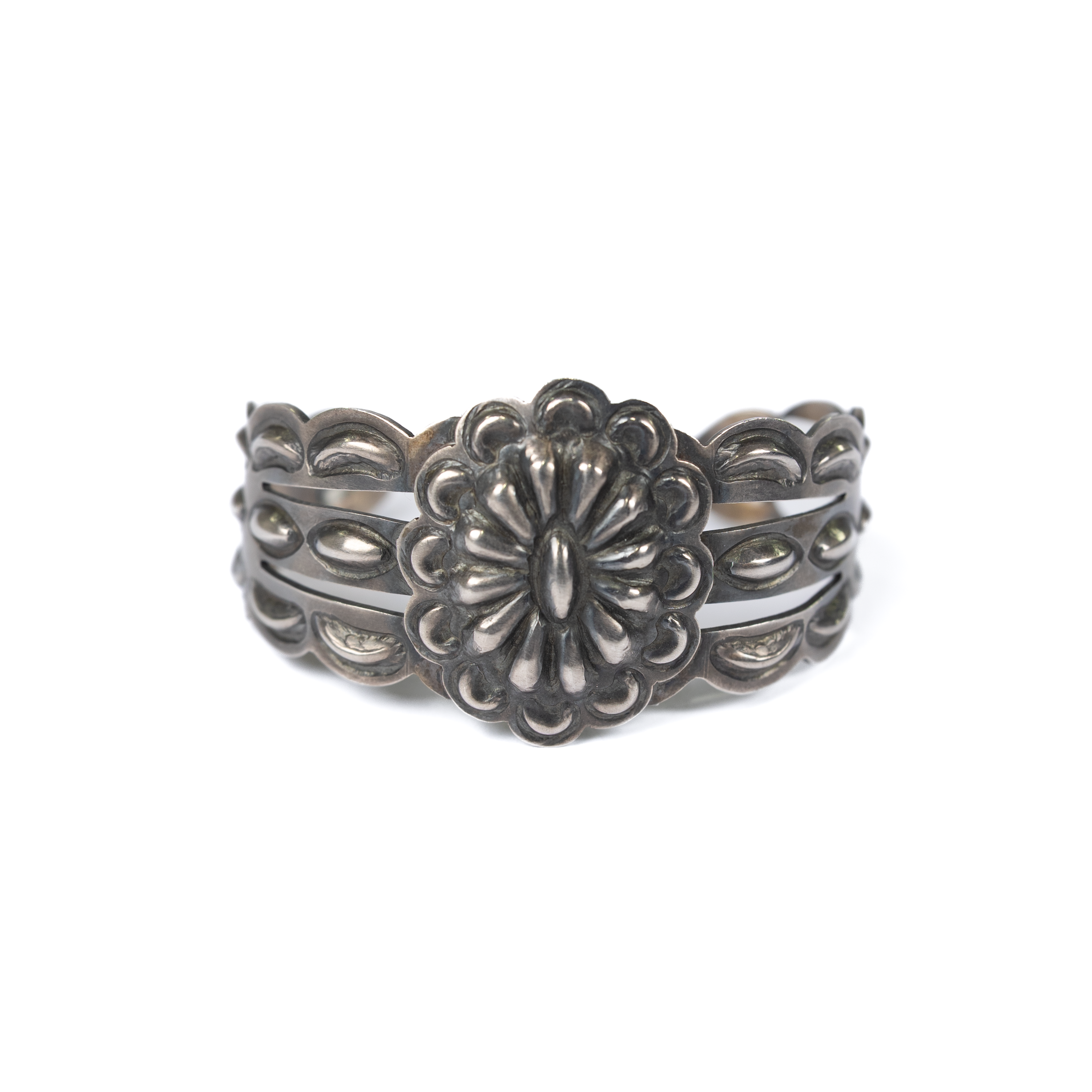 Women's Gallup Silver Concho Cuff Bracelet
