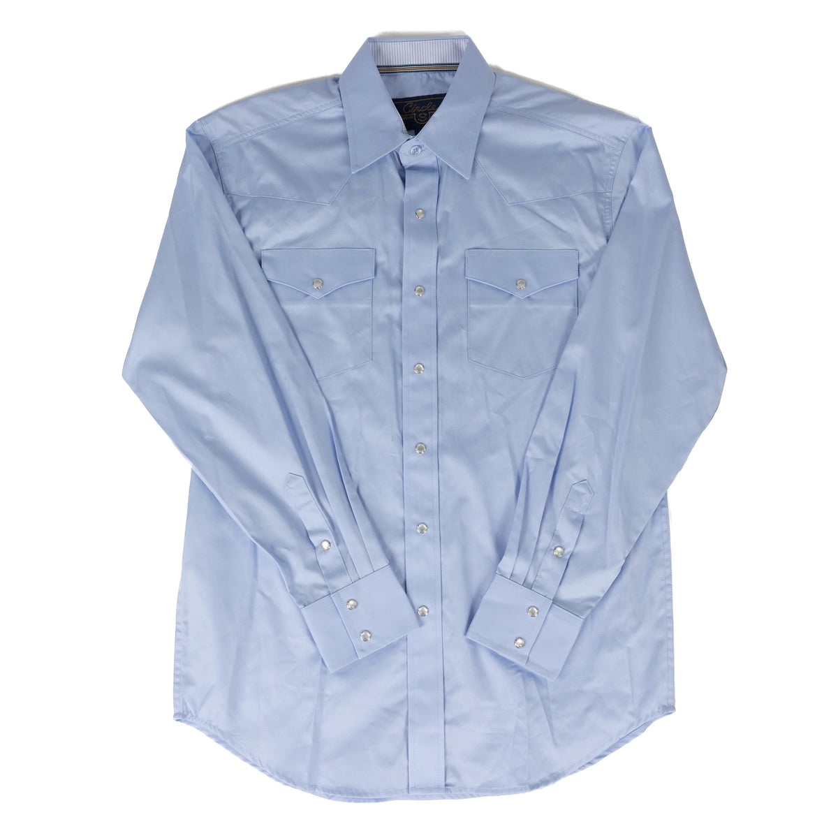 Circle S Men's Long Sleeve Light Blue Snap Dress Shirt CSS2000-14