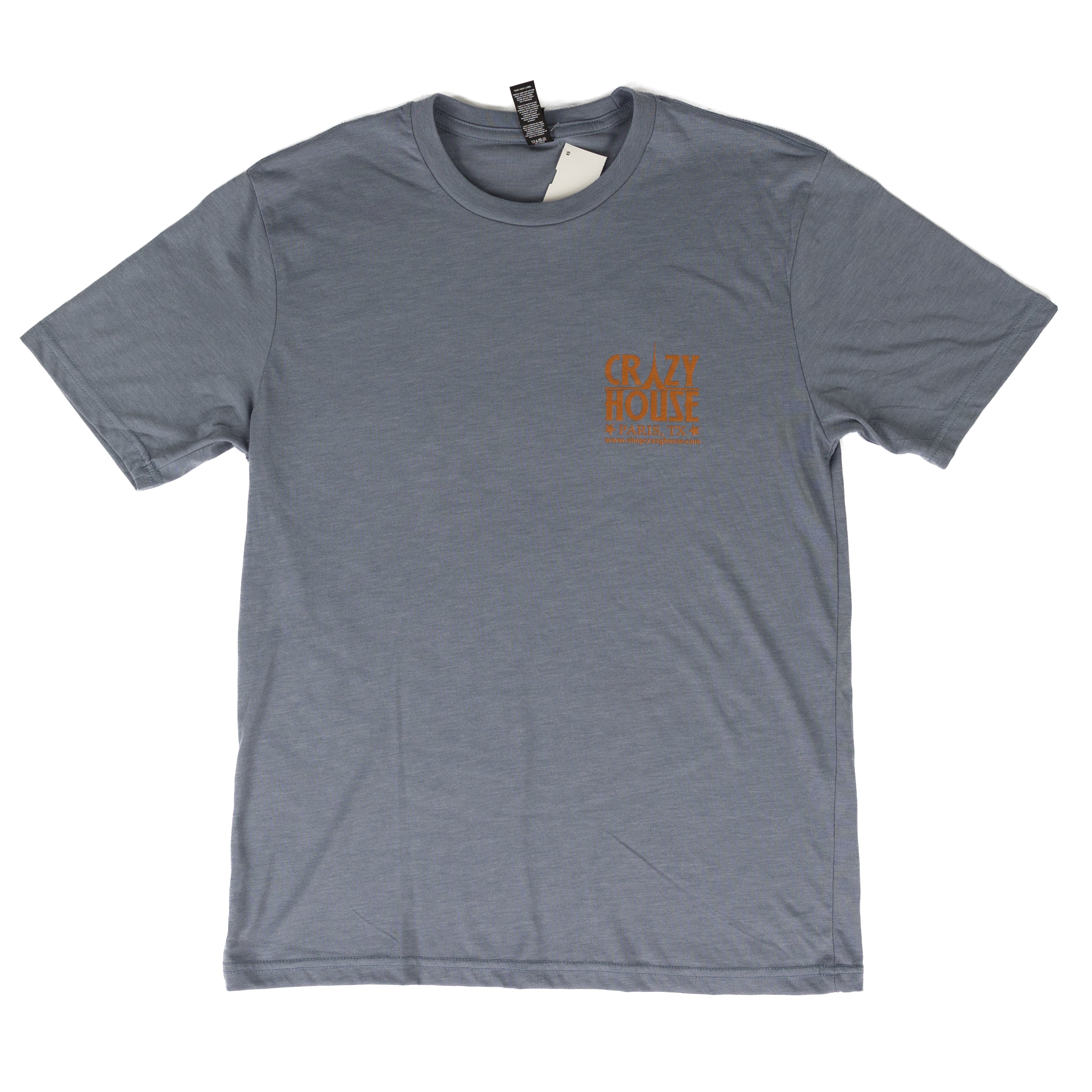 Crazy House Blue Short Sleeve Mountain Sunset T-shirt