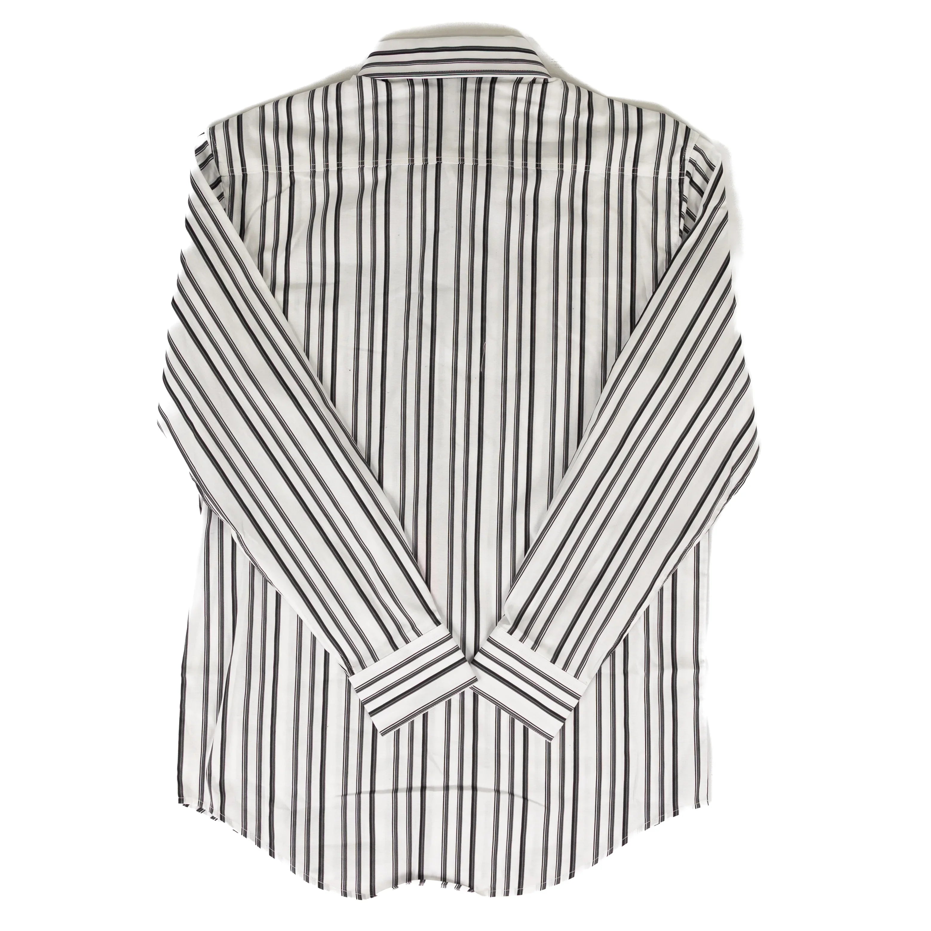 Rock and Roll Men's Gray Striped Long Sleeve Button Up BMB2S09423