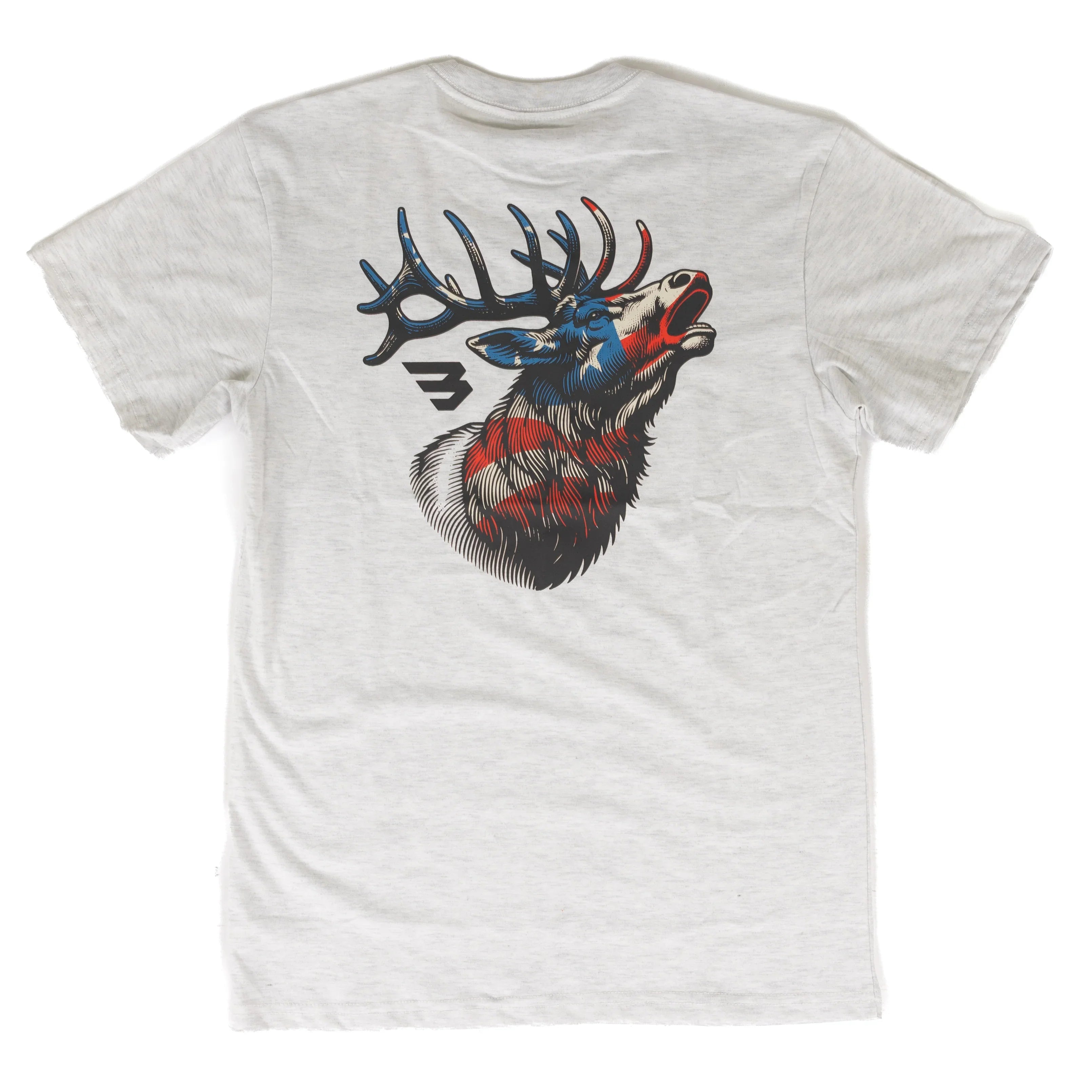 Burlebo Men's Ash Gray American Elk Short Sleeve Tee SST-AMELK-AG