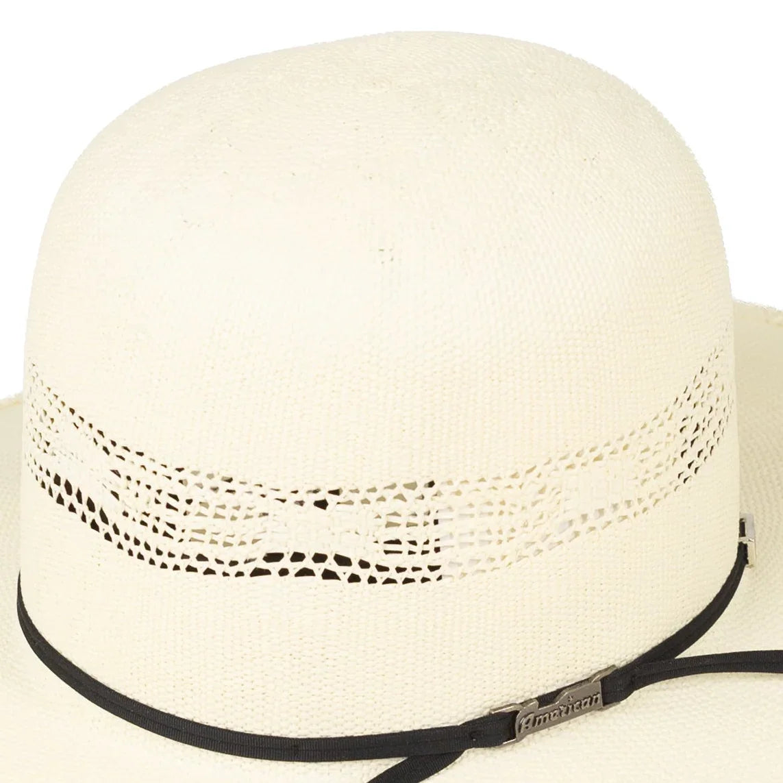 American Hat Company 650 4.25" Bangora Straw Hat - Long Oval