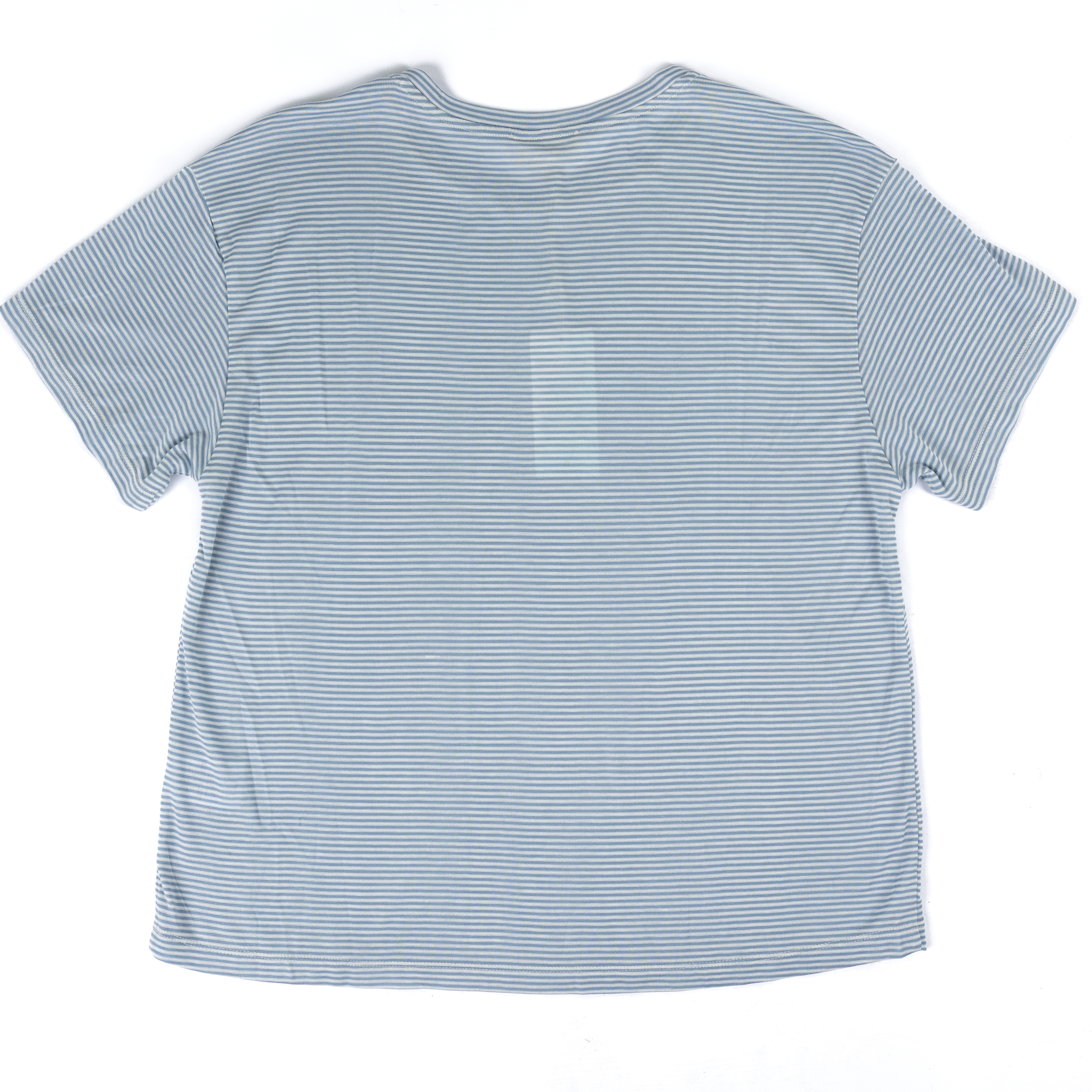 Women's Thread & Supply Blue and Ivory Striped Short Sleeve T-shirt T5514LWJTS